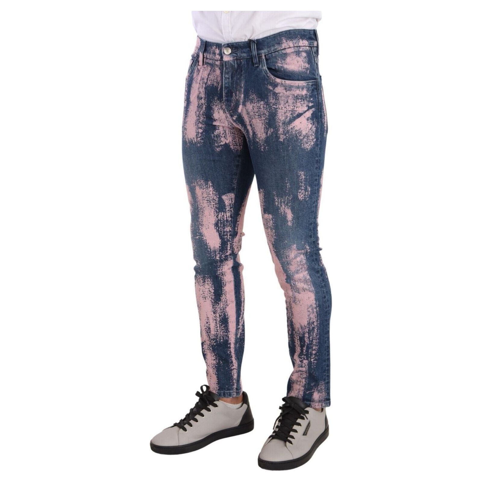 Dolce & Gabbana Blue Tie Dye Denim Jeans