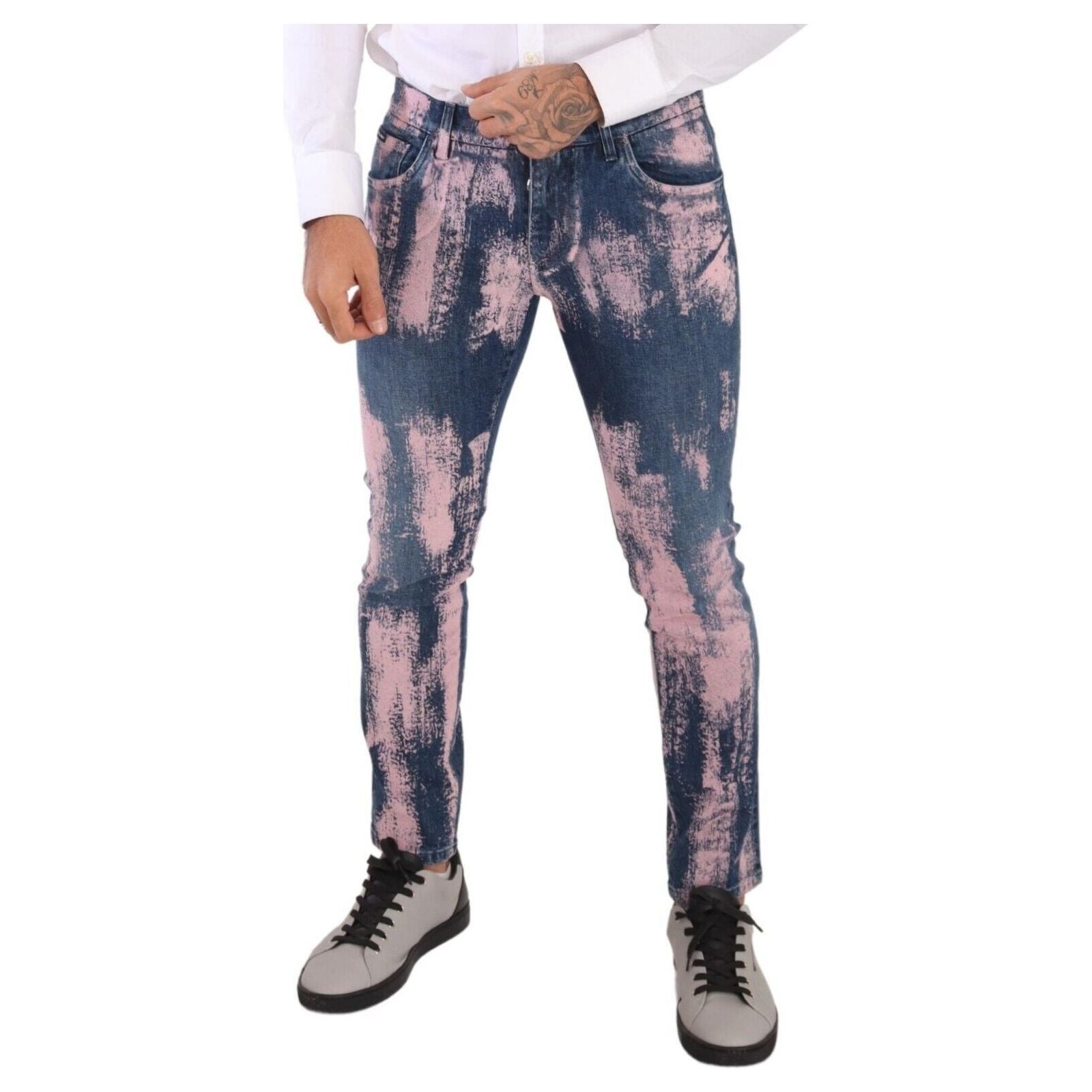 Dolce & Gabbana Blue Tie Dye Denim Jeans