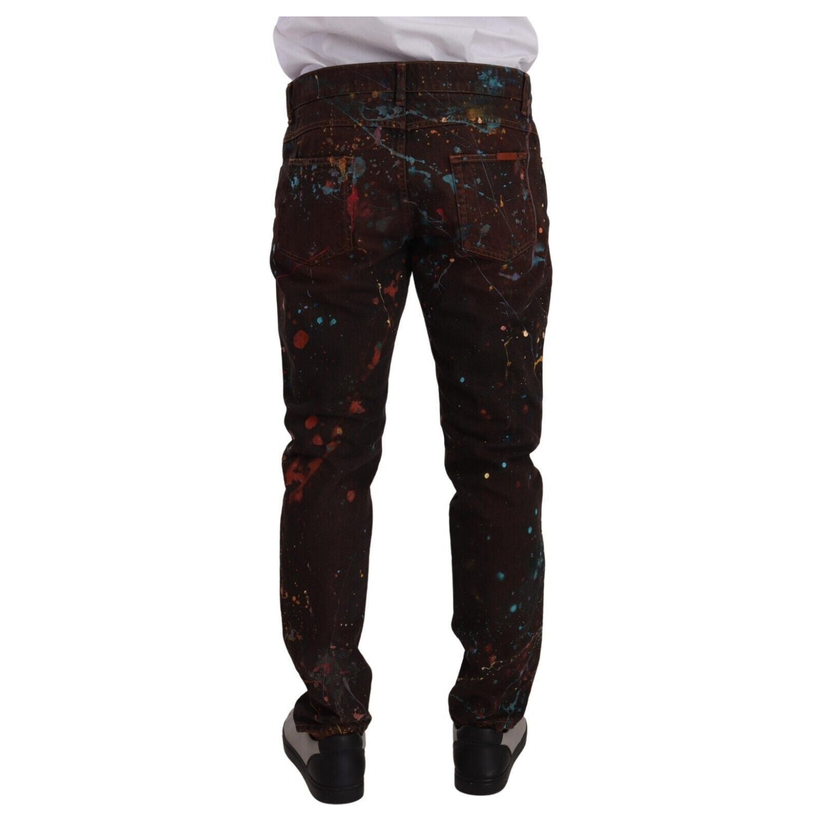 Dolce & Gabbana Brown Cotton Denim Jeans