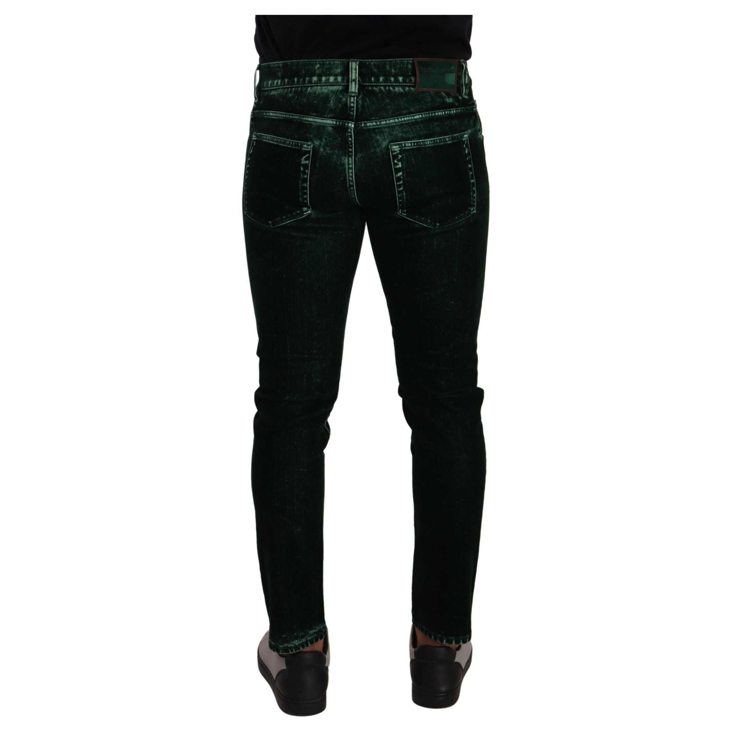 Dolce & Gabbana Blue Cotton-Blend Skinny Denim Jeans