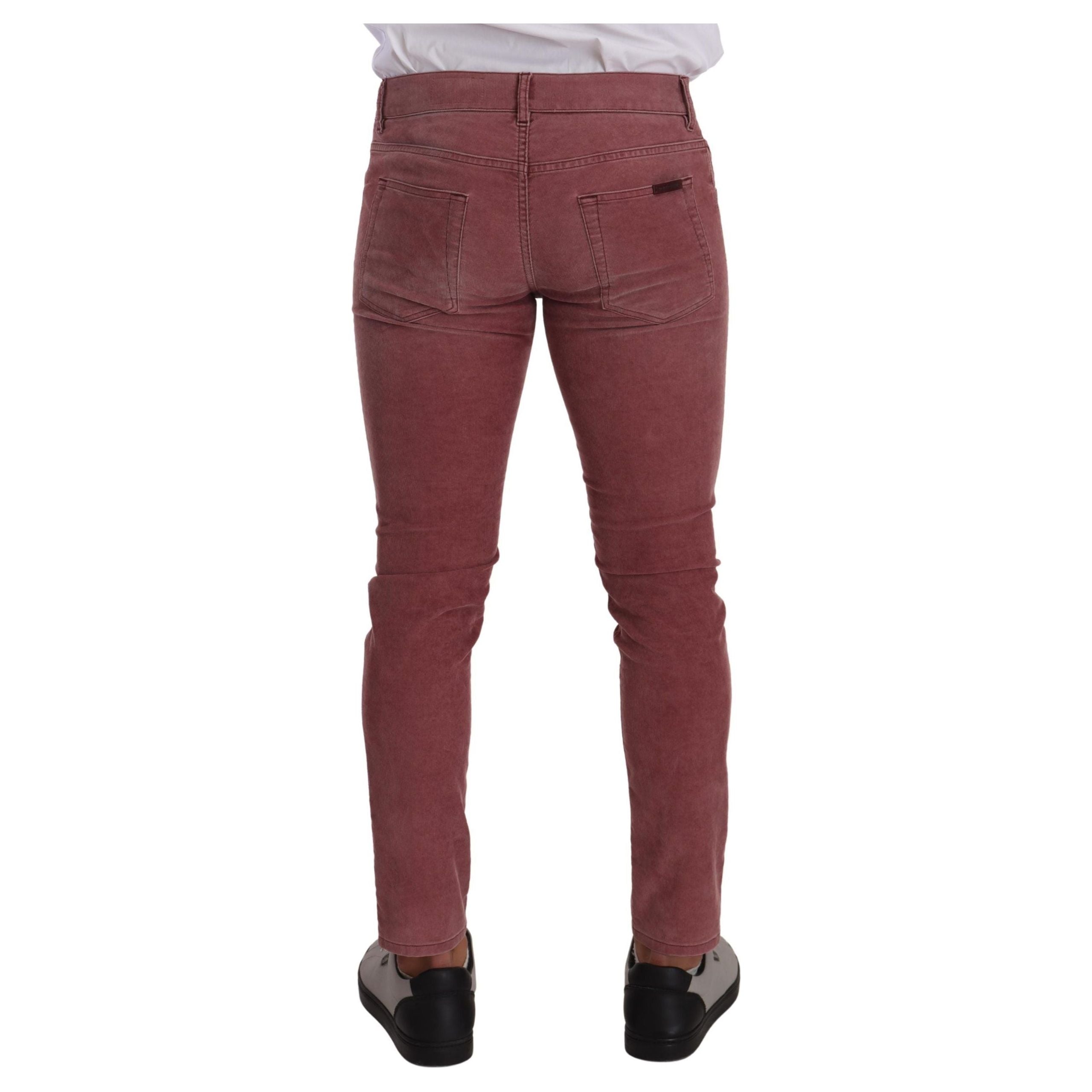 Dolce & Gabbana Brown Corduroy Slim Fit Jeans