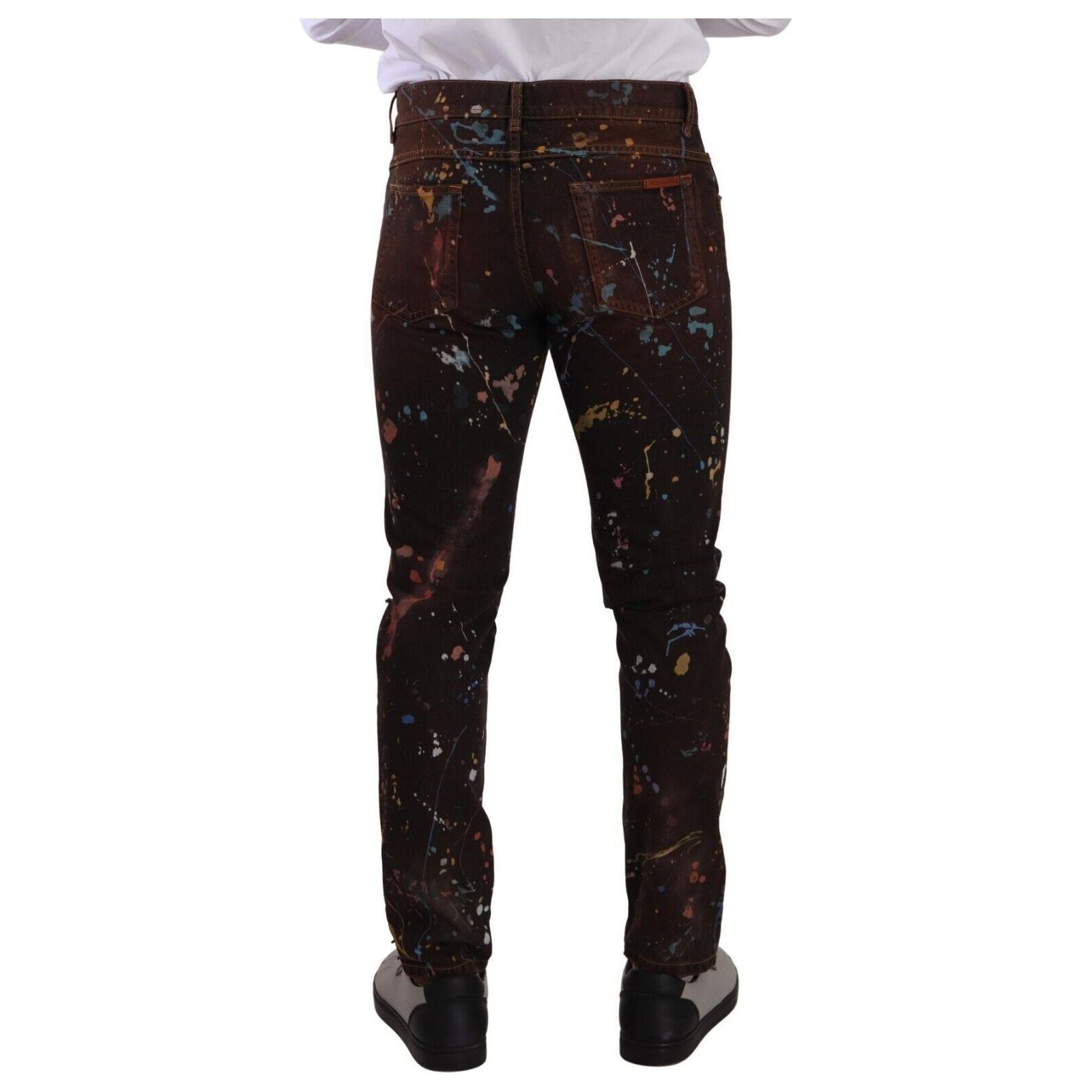 Dolce & Gabbana Multicolor Cotton Skinny Denim Jeans Chic