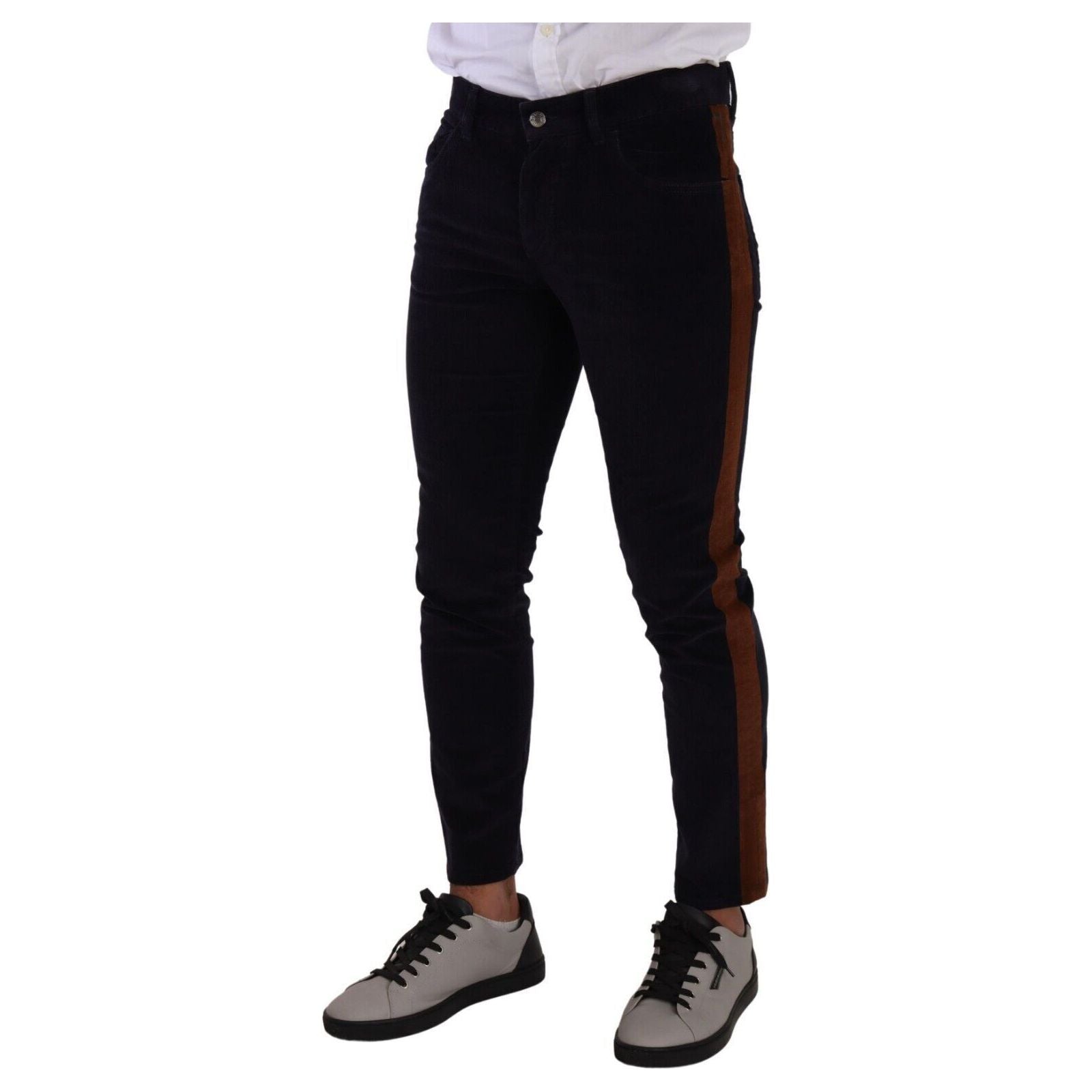 Dolce & Gabbana Dark Blue Cotton Denim Trousers