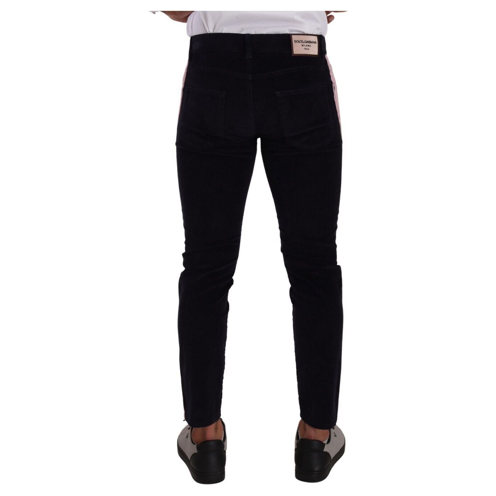Dolce & Gabbana Navy Corduroy Skinny Jeans