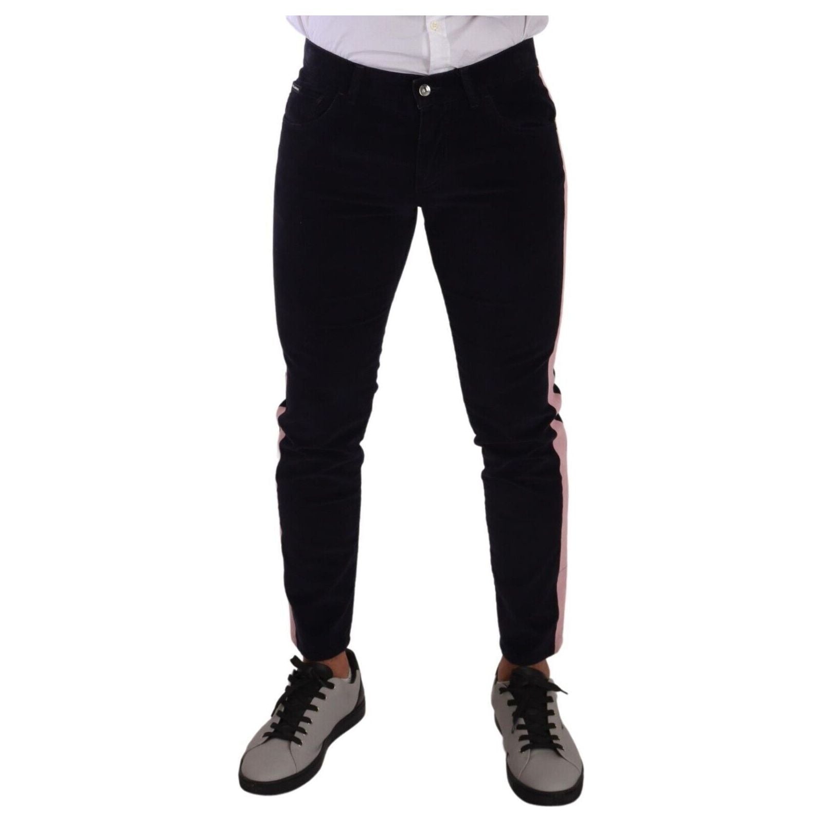 Dolce & Gabbana Navy Corduroy Skinny Jeans