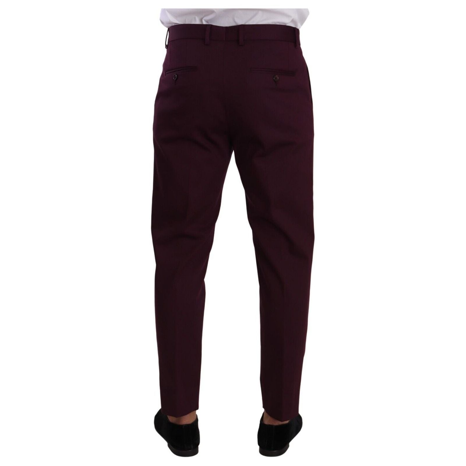 Dolce & Gabbana Purple Cotton Chinos for the Modern Aficionado