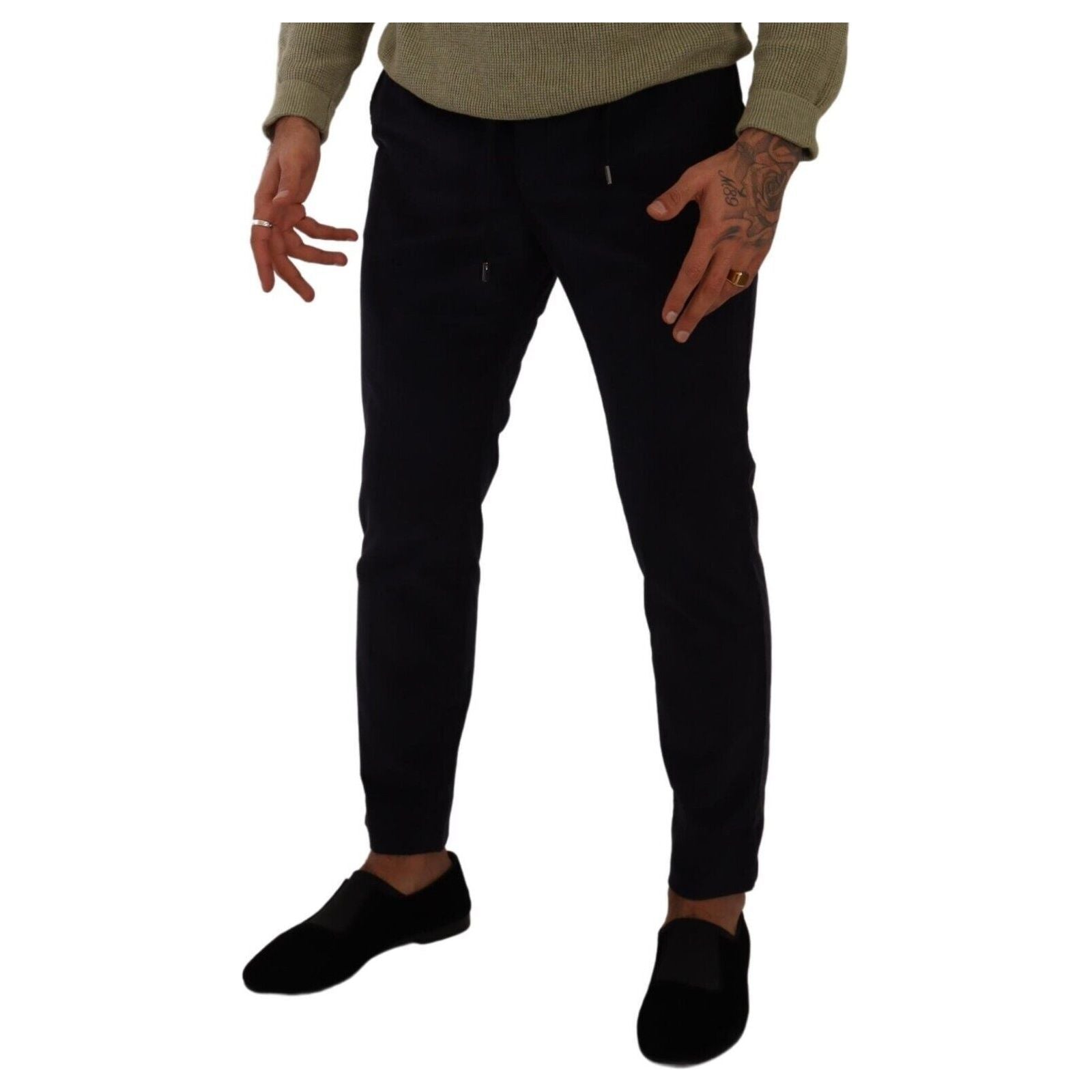 Dolce & Gabbana Dark Blue Luxe Corduroy Pants