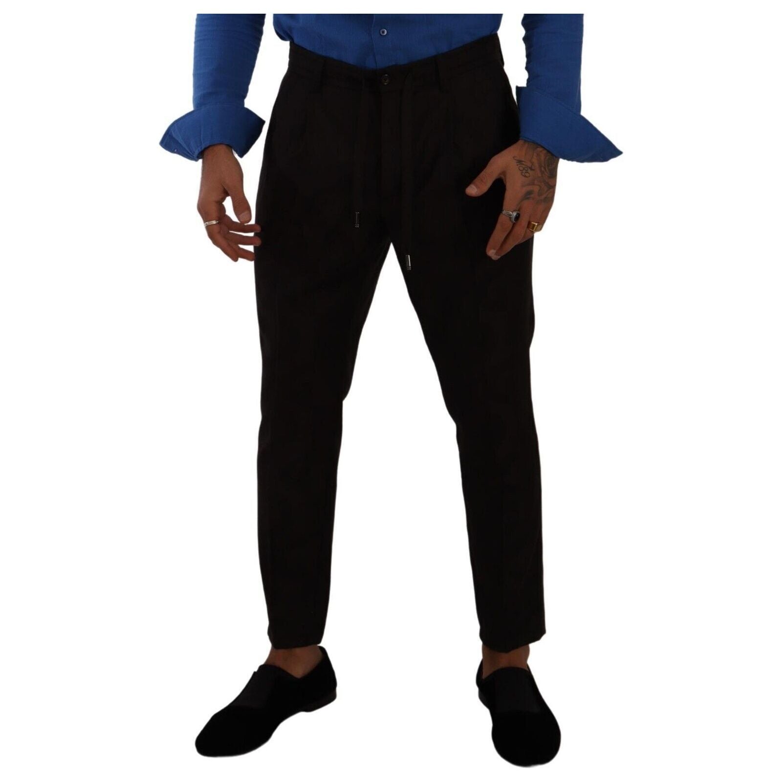 Dolce & Gabbana Burgundy Wool Jogger Pants