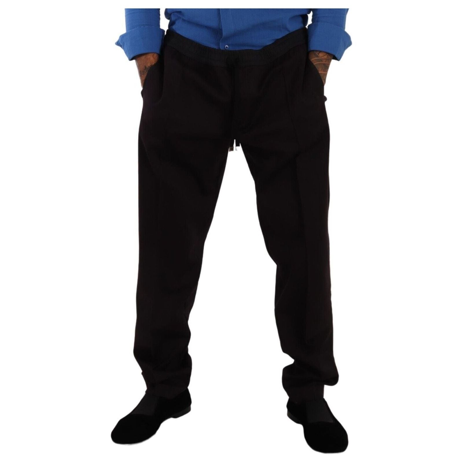 Dolce & Gabbana Burgundy Cotton Joggers for Luxe Comfort