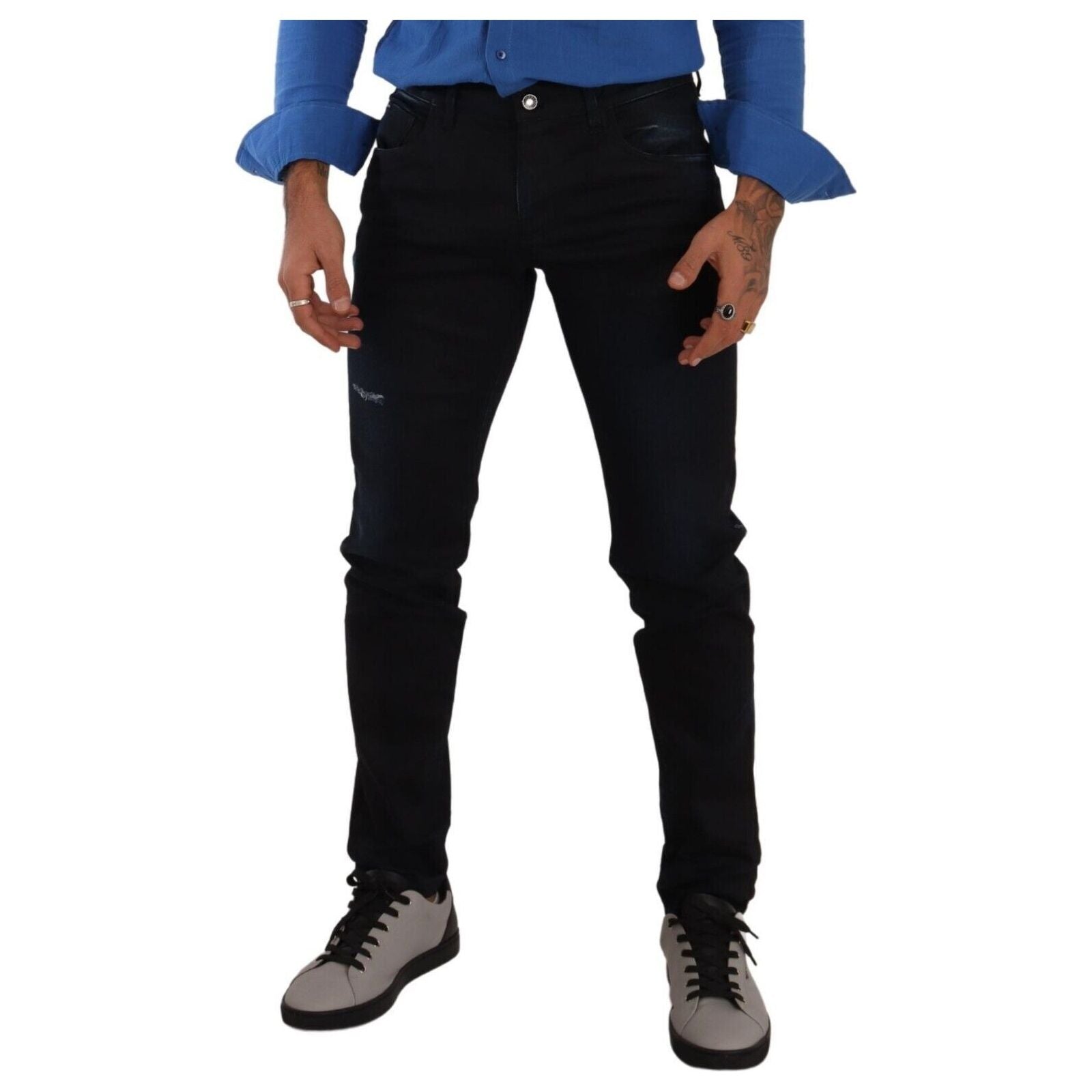 Dolce & Gabbana Dark Blue Denim Slim Fit Jeans