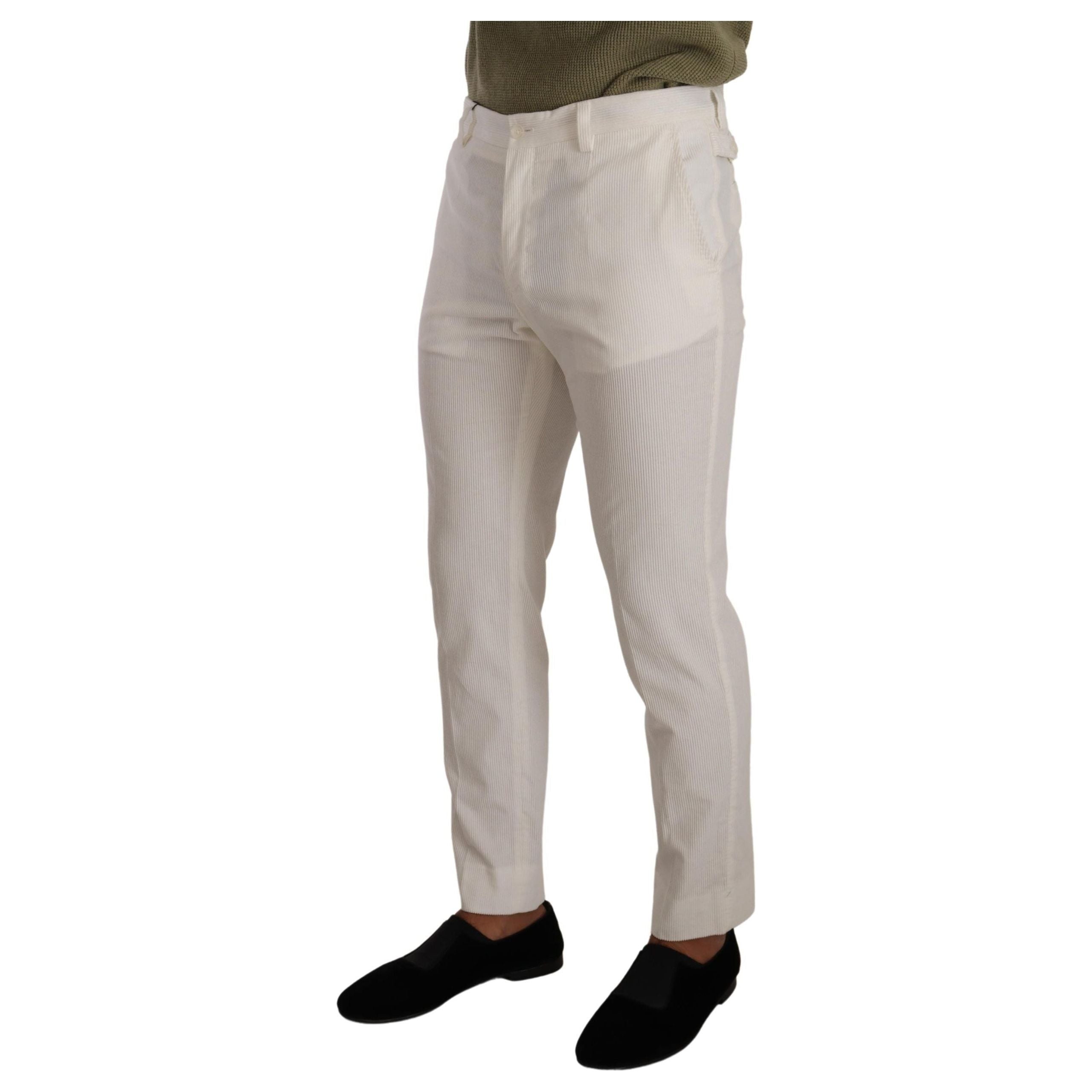 Dolce & Gabbana Navy Cotton Trousers for Luxury Wear