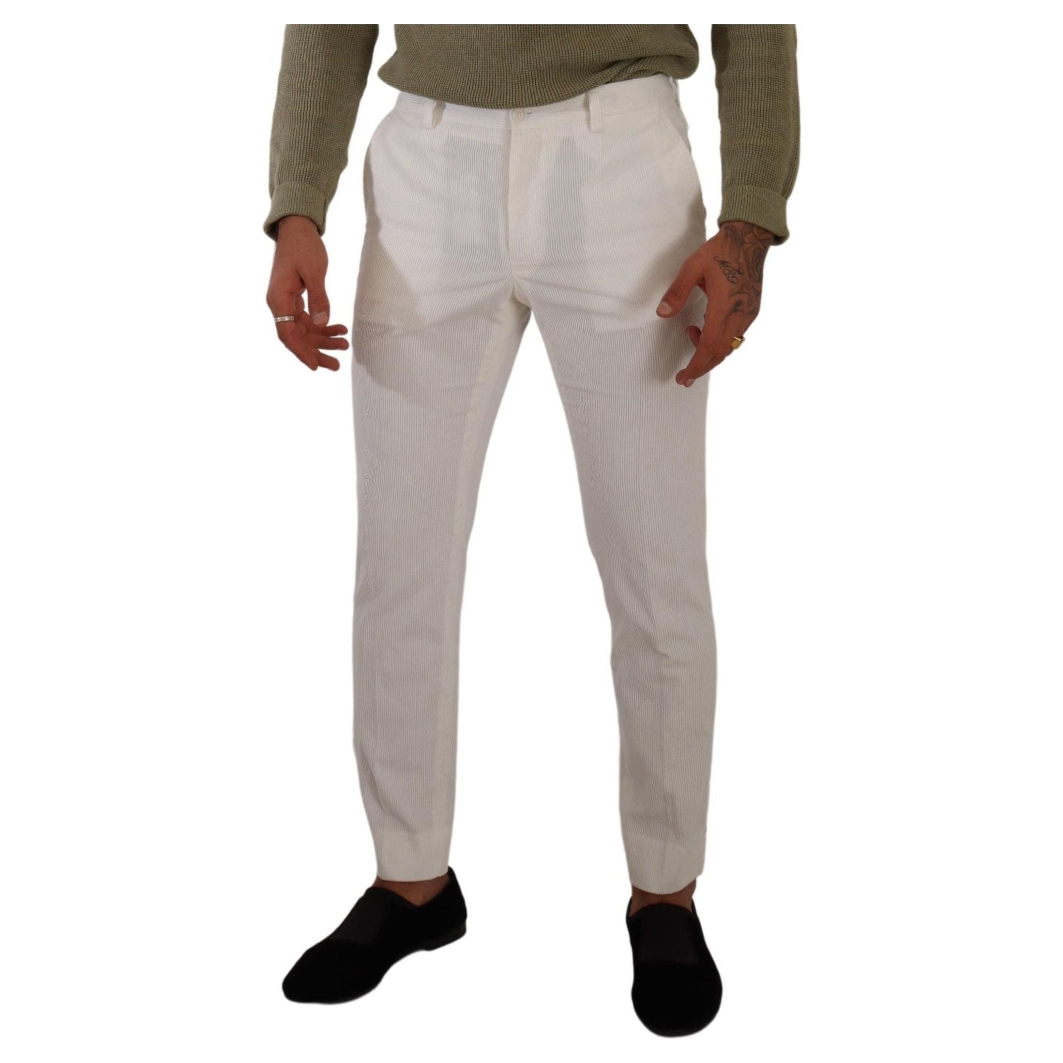 Dolce & Gabbana Navy Cotton Trousers for Luxury Wear