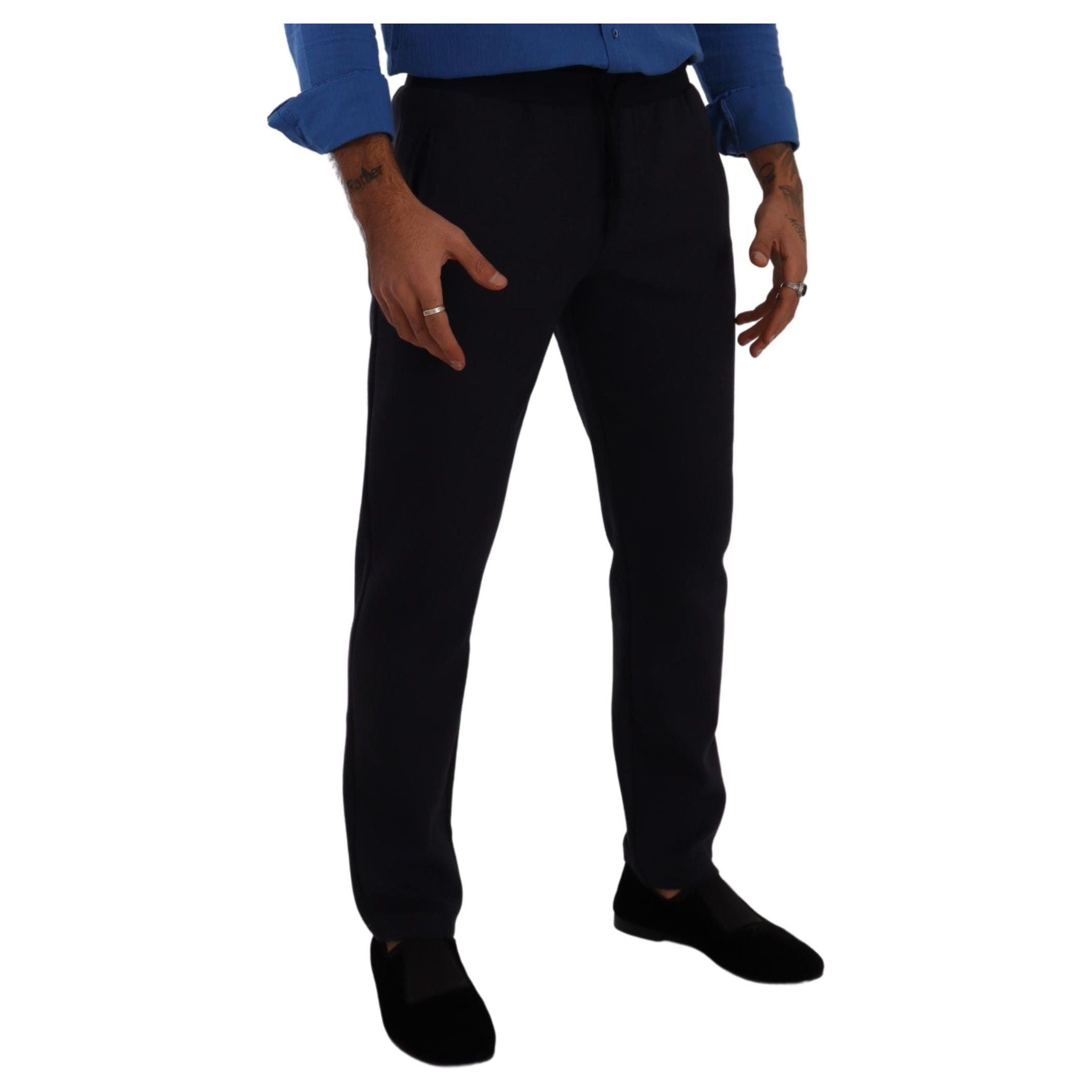 Dolce & Gabbana Blue Cotton Jogger Pants for Discerning Taste