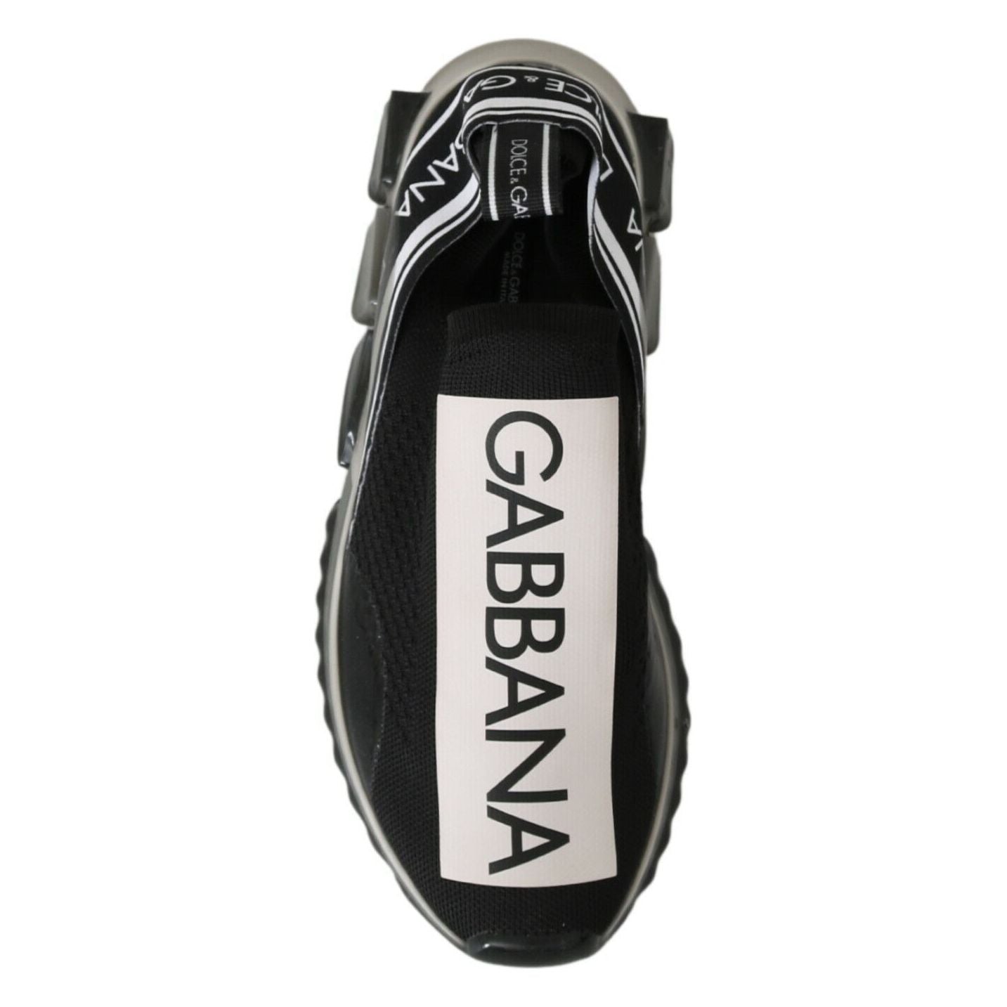 Dolce & Gabbana Black Leather Casual Sport Sneakers Elegance