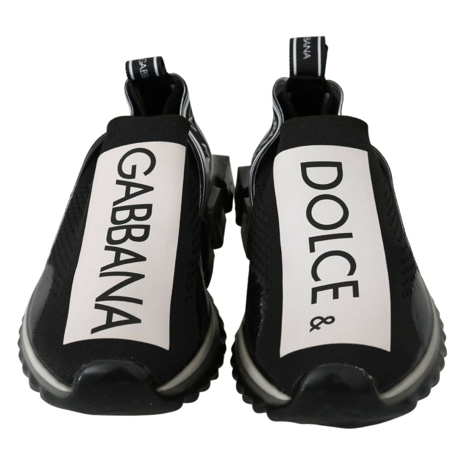 Dolce & Gabbana Black Leather Casual Sport Sneakers Elegance