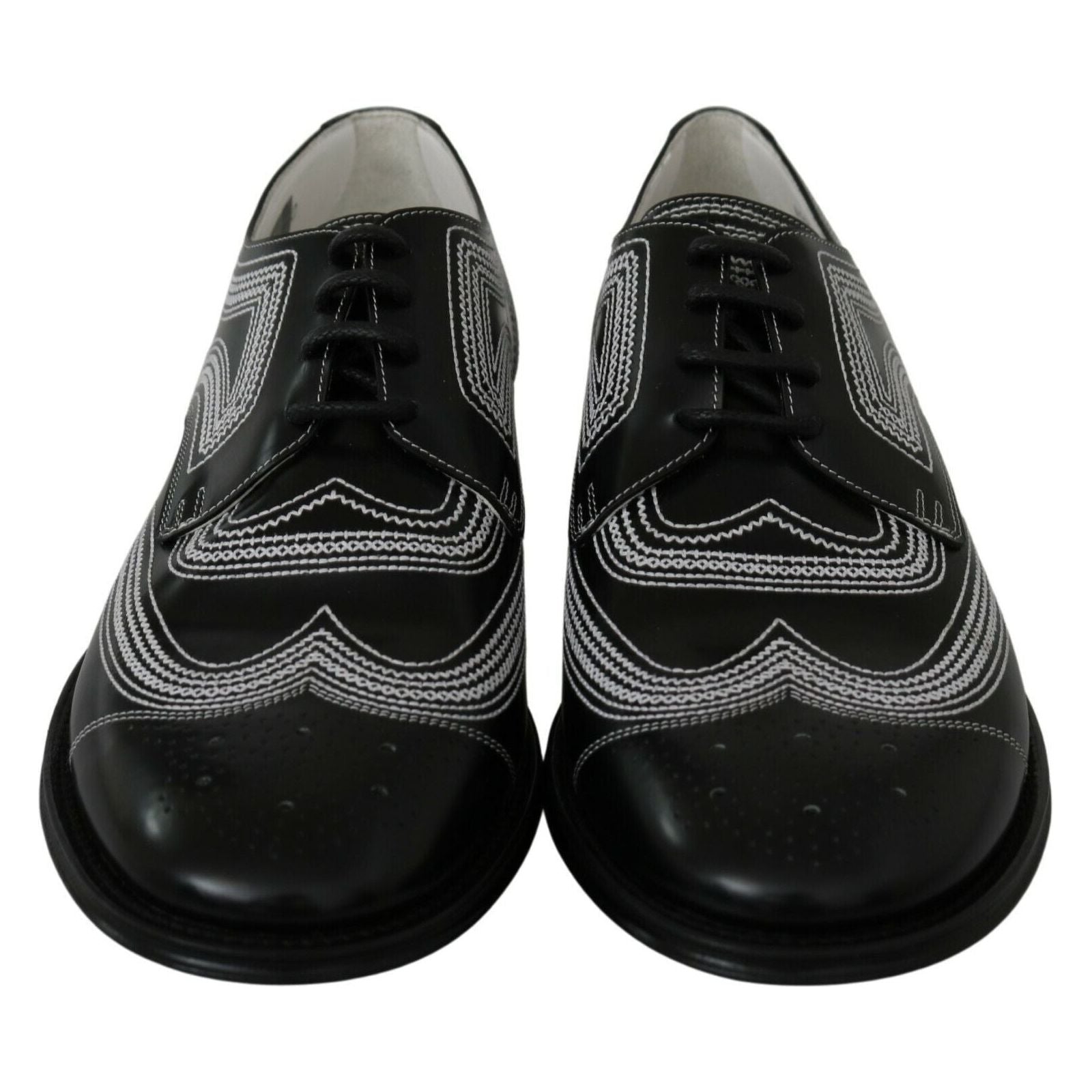 Dolce & Gabbana Black Leather Derby Shoes