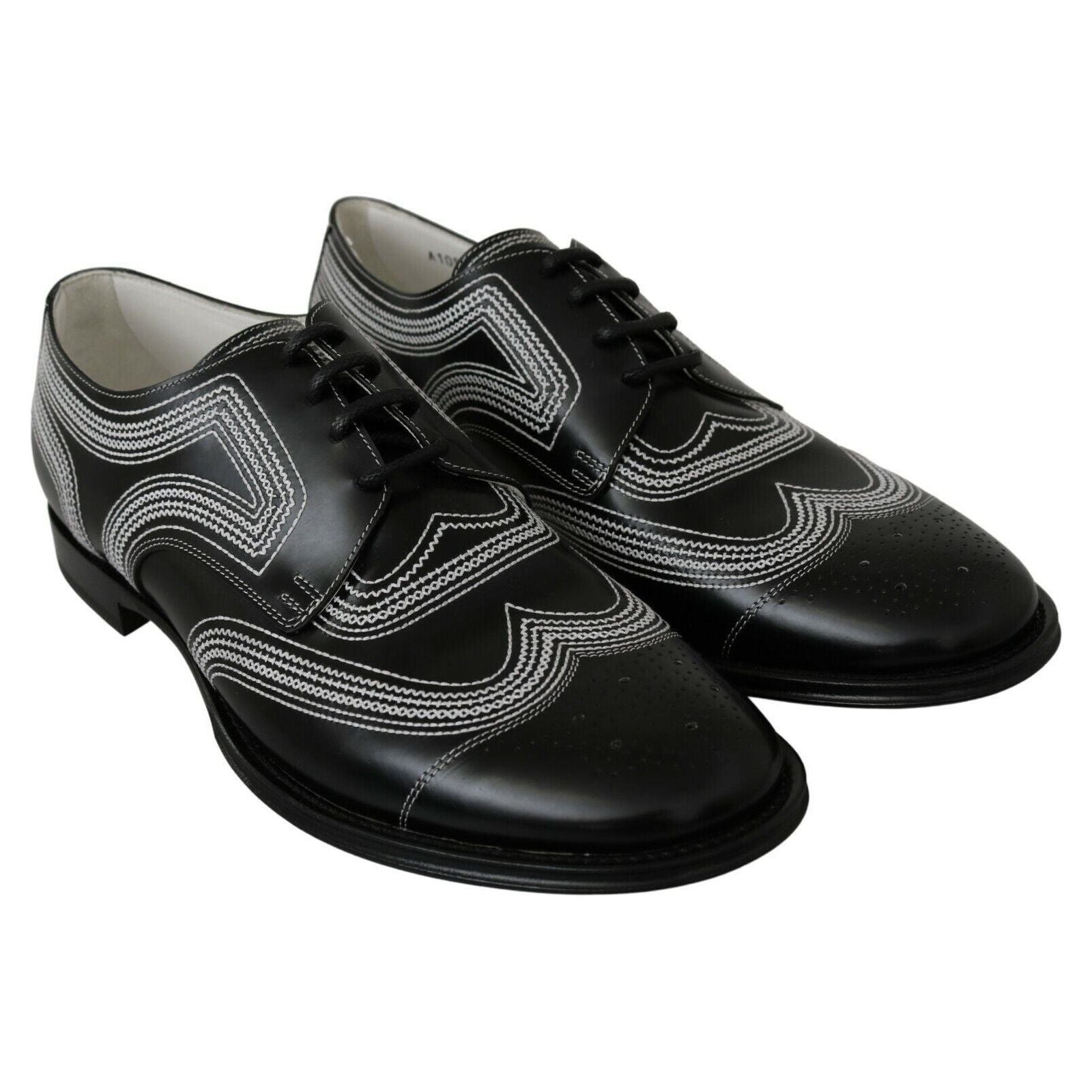 Dolce & Gabbana Black Leather Derby Shoes