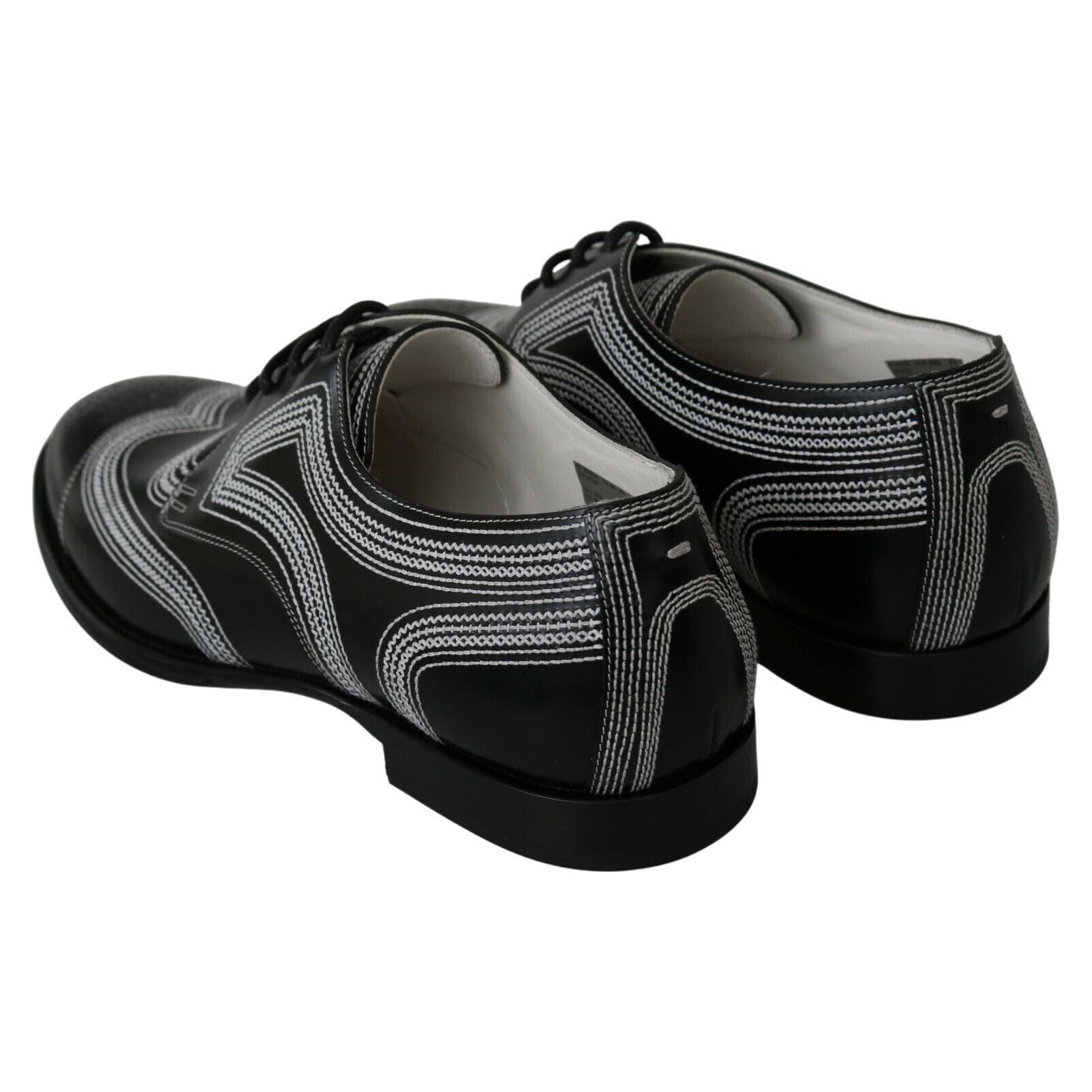 Dolce & Gabbana Black Leather Derby Shoes