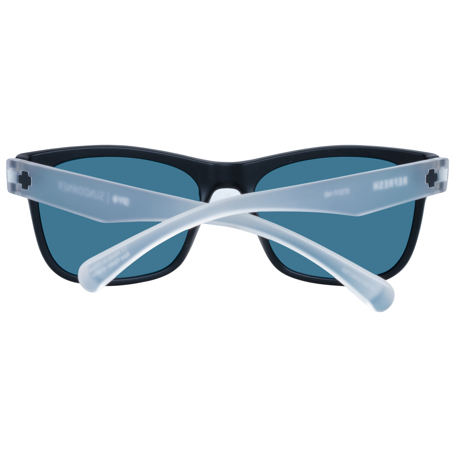Spy Black Acetate Sunglasses with Mirrored Grey Lenses