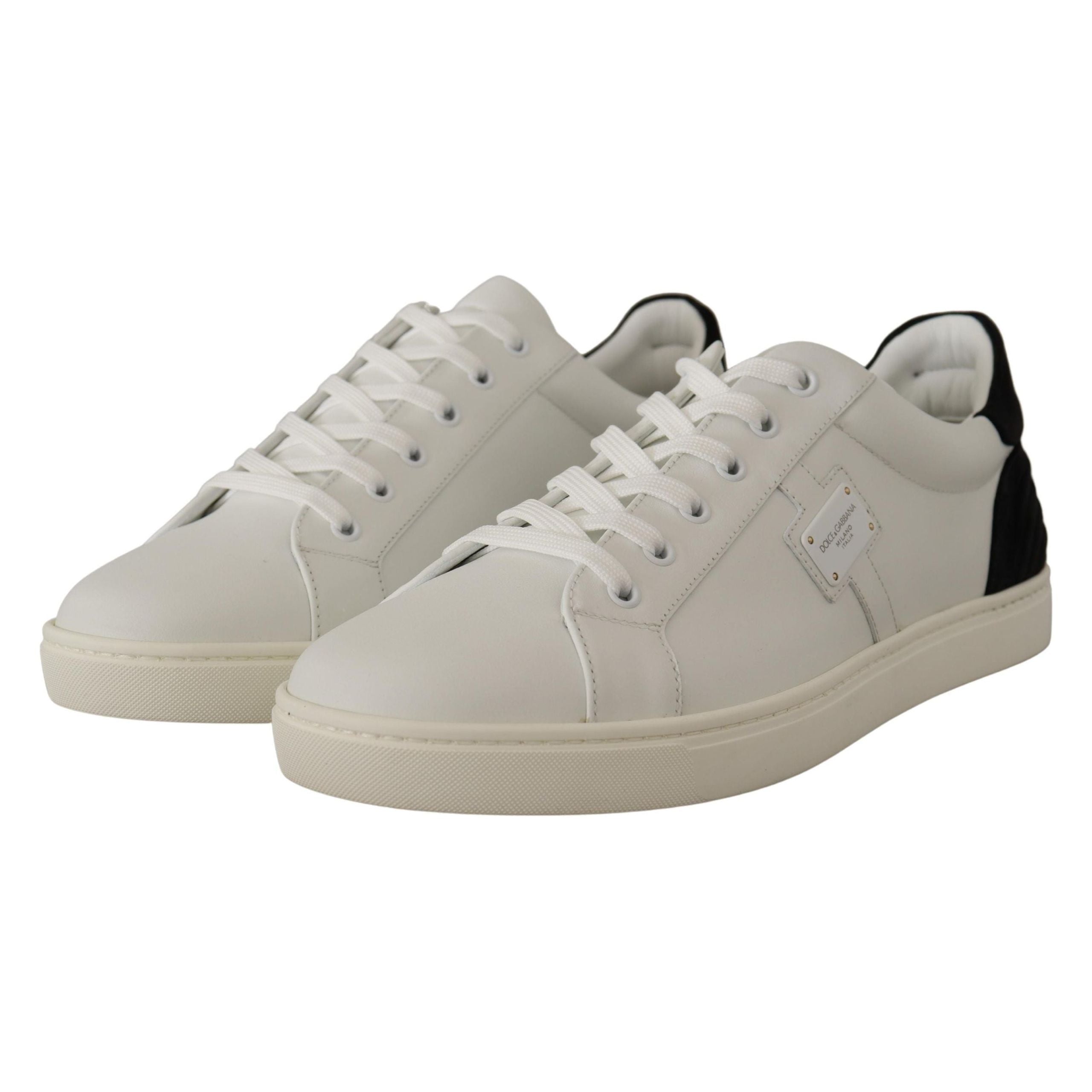 Dolce & Gabbana White Leather Sneakers - Luxury Footwear