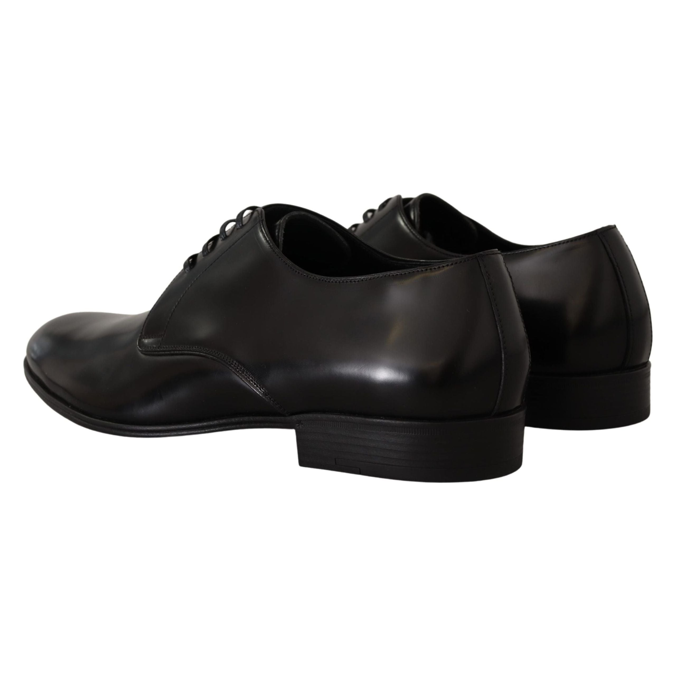 Dolce & Gabbana Black Leather Derby Shoes Excellence