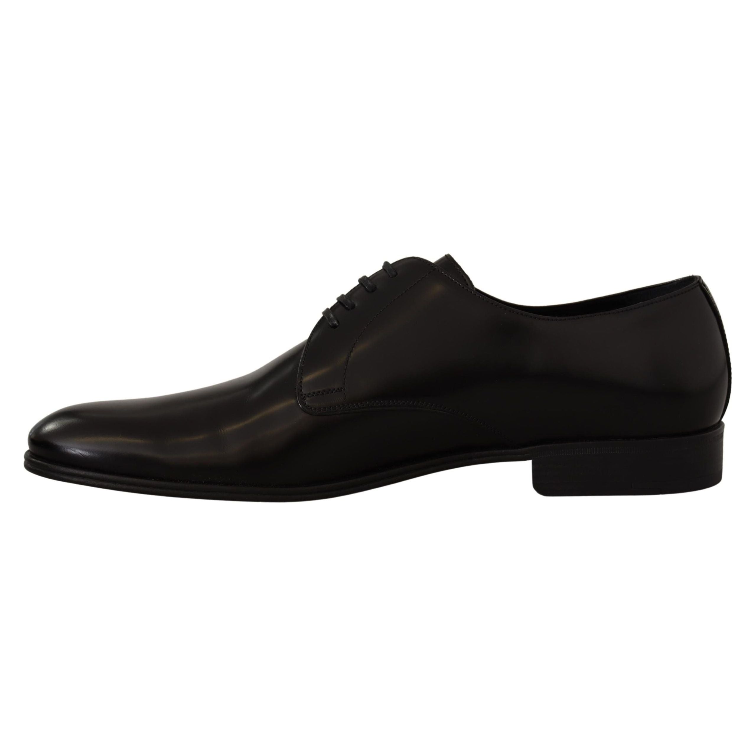 Dolce & Gabbana Black Leather Derby Shoes Excellence
