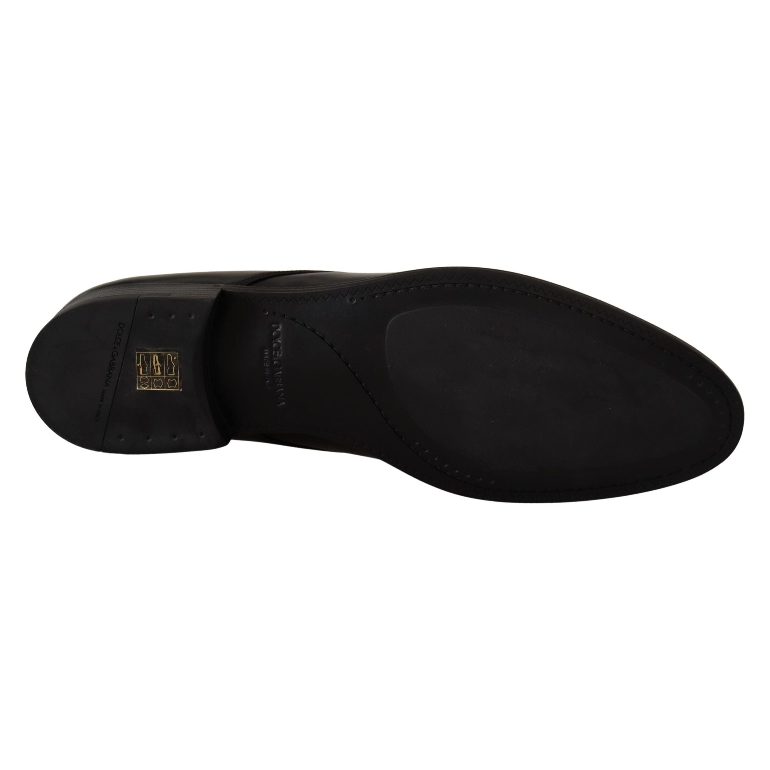Dolce & Gabbana Black Leather Derby Shoes Excellence