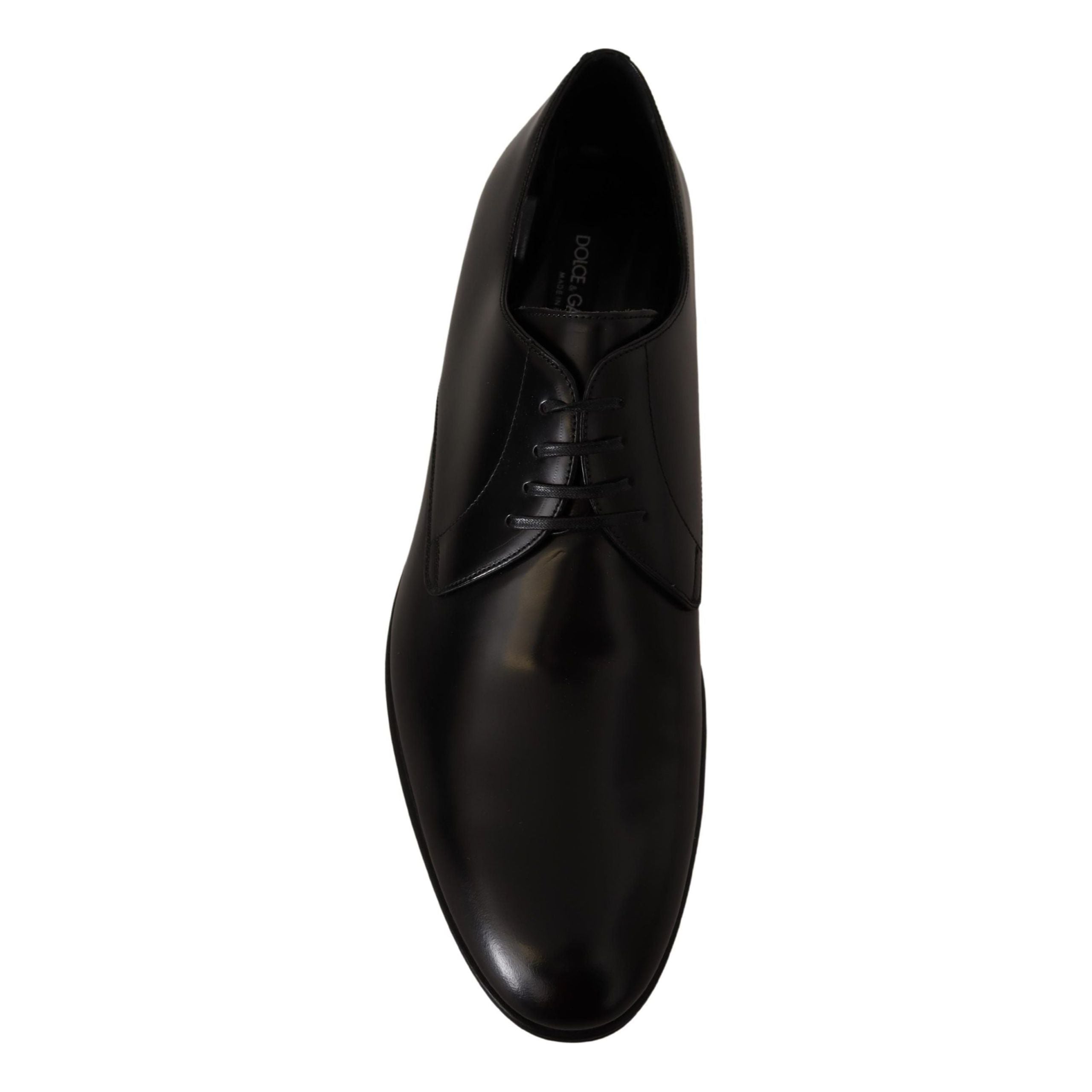Dolce & Gabbana Black Leather Derby Shoes Excellence