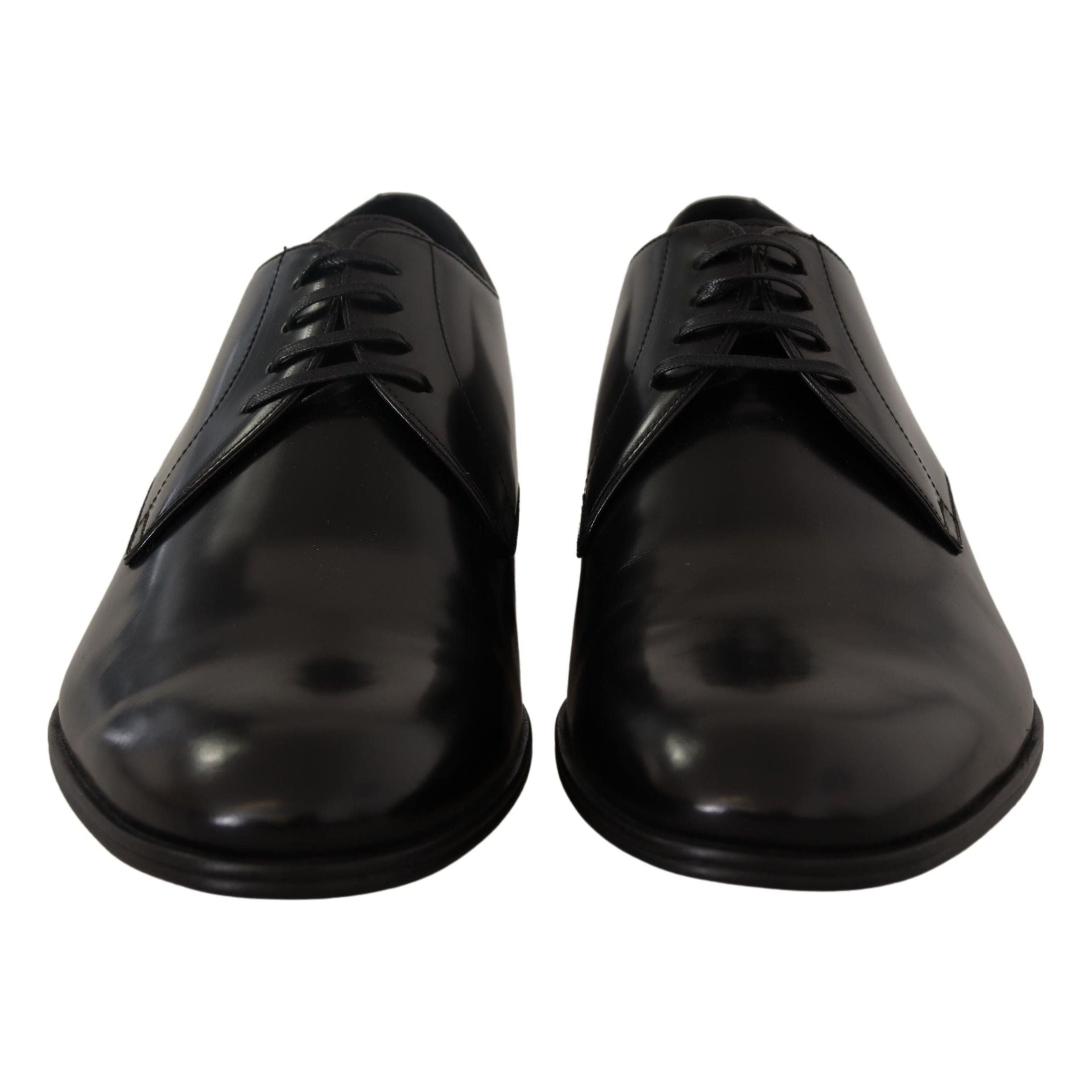 Dolce & Gabbana Black Leather Derby Shoes Excellence
