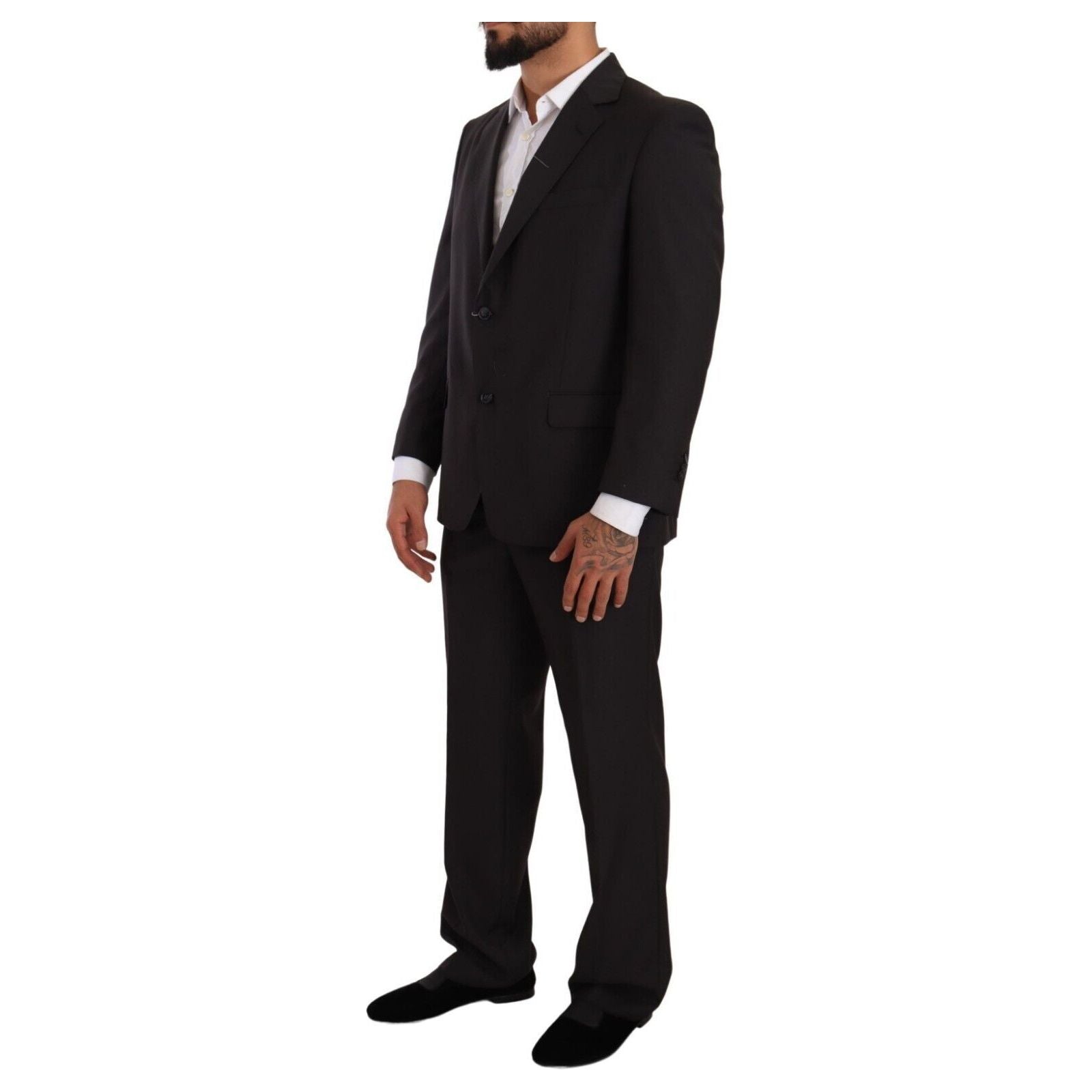 Domenico Tagliente Sleek Grey Wool 2-Piece Suit