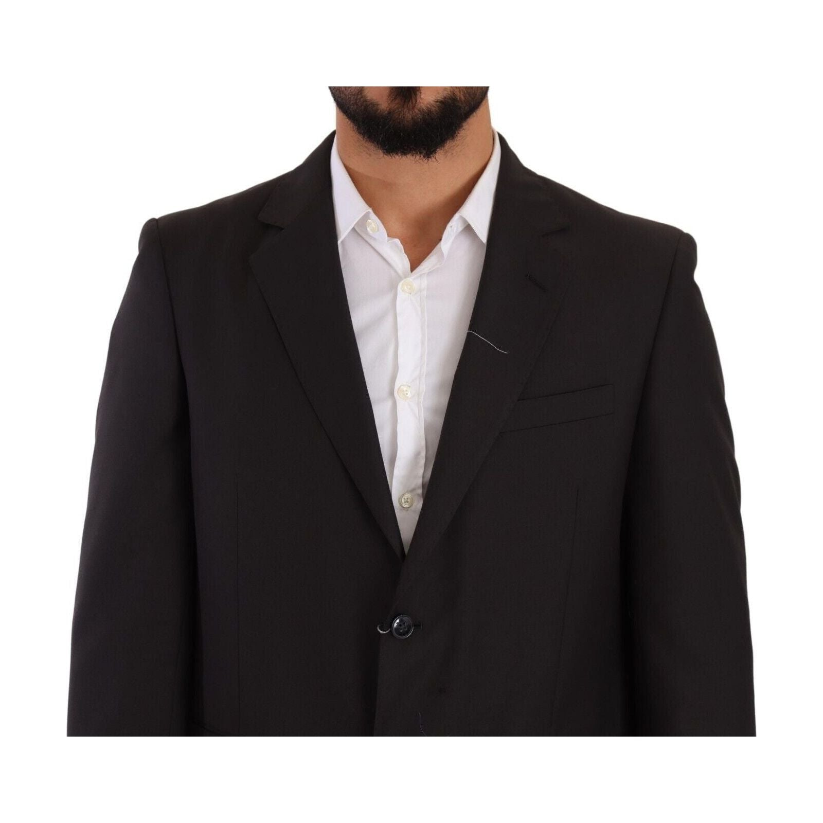 Domenico Tagliente Sleek Grey Wool 2-Piece Suit