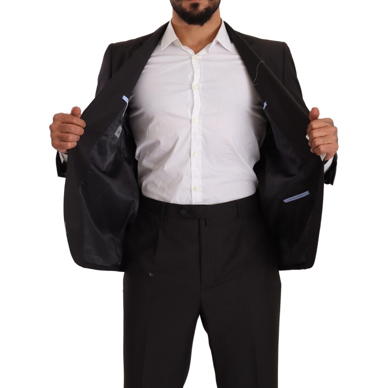 Domenico Tagliente Sleek Grey Wool 2-Piece Suit
