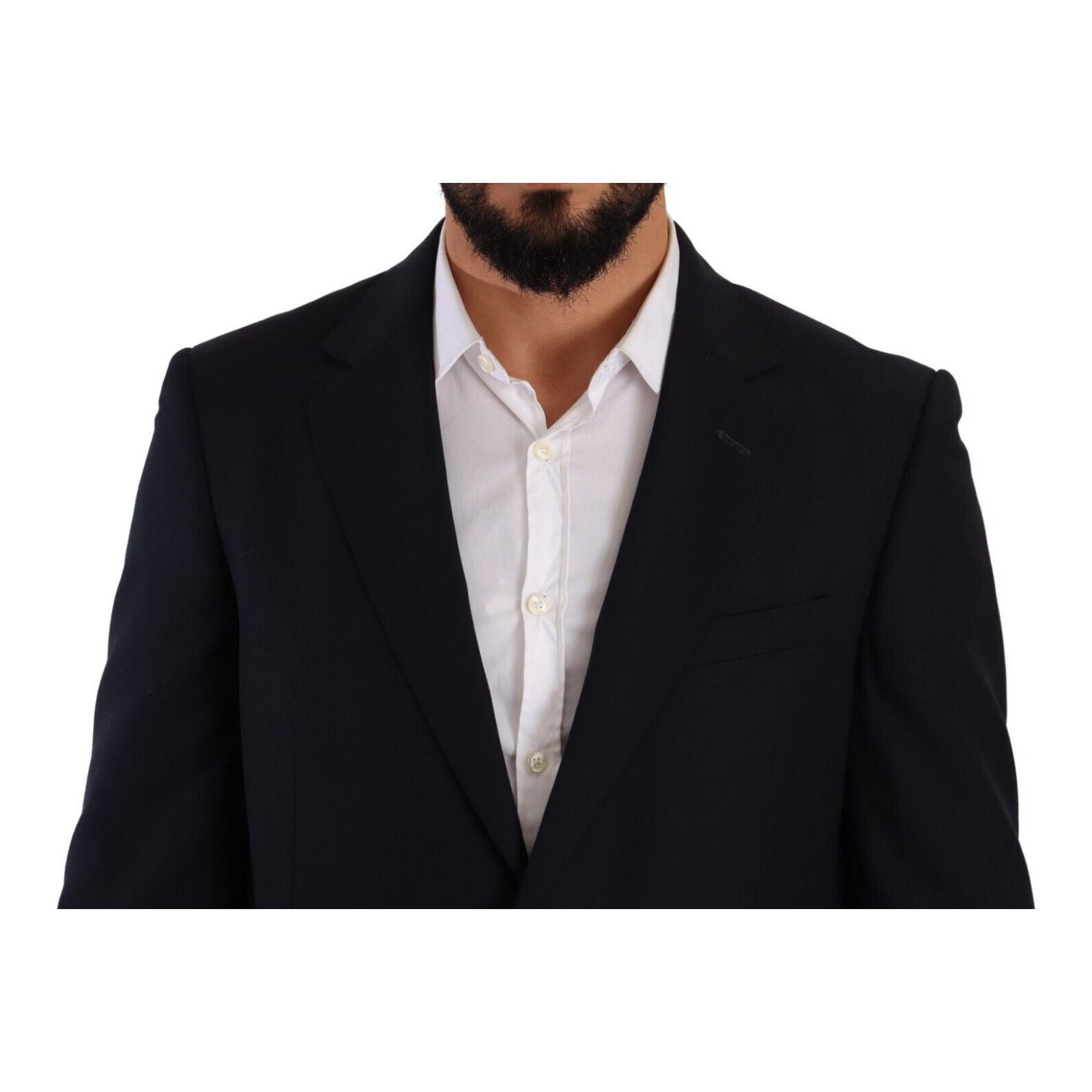 Domenico Tagliente Blue Wool Two-Piece Suit with Blazer