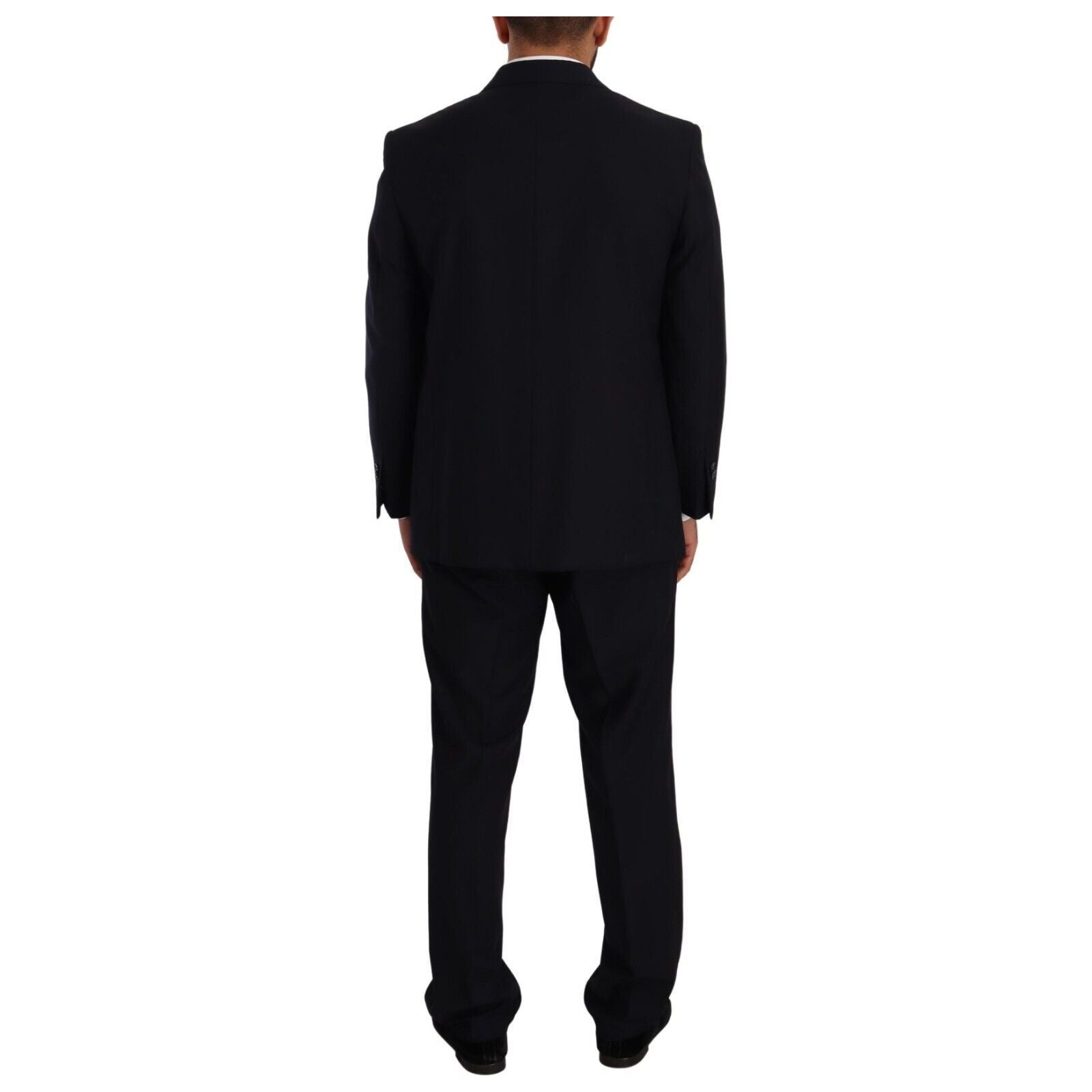 Domenico Tagliente Black Wool Two-Piece Suit Ensemble