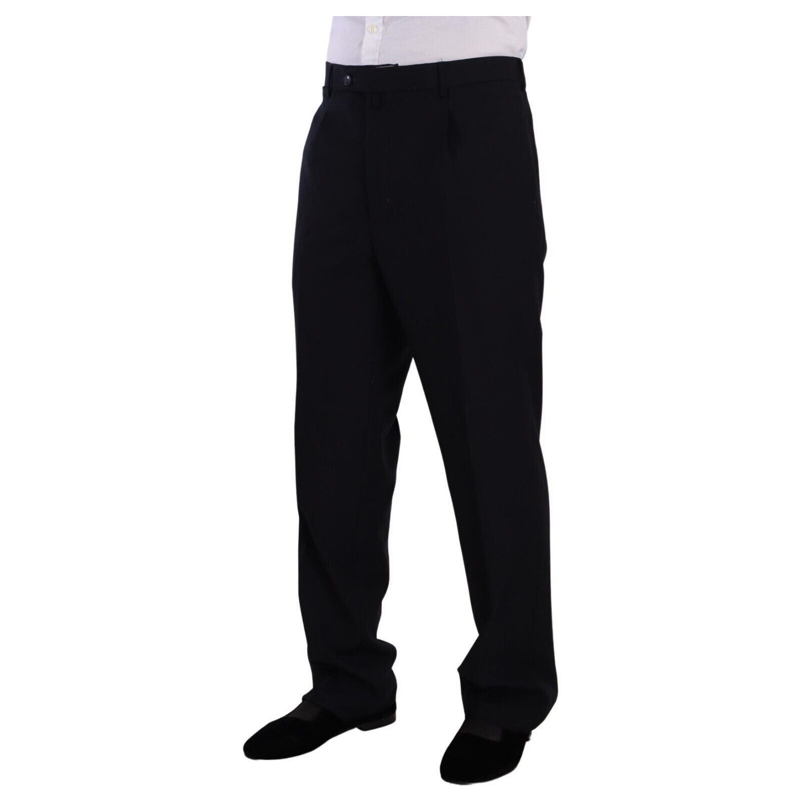 Domenico Tagliente Black Wool Two-Piece Suit Ensemble
