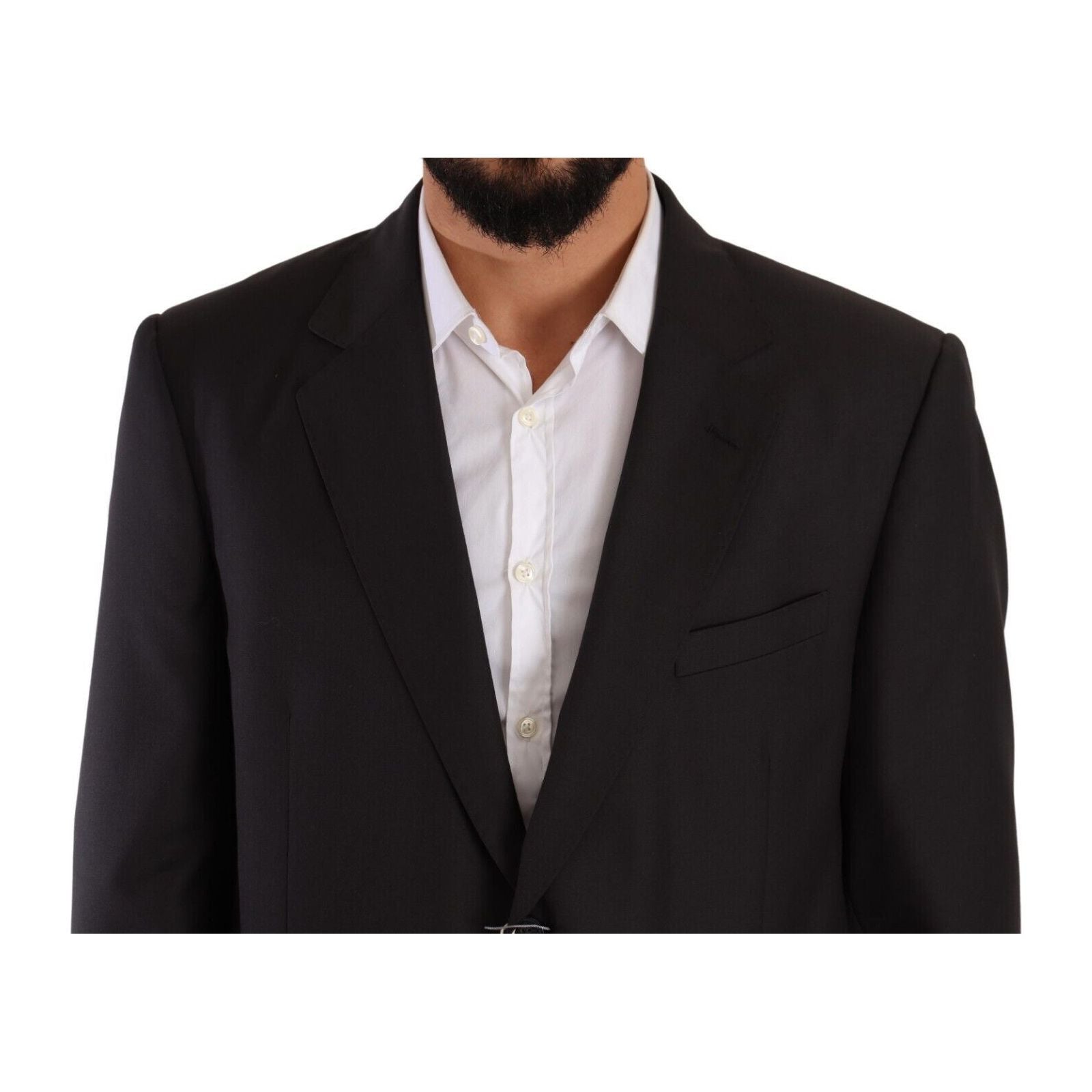 Domenico Tagliente Gray Wool Two-Piece Regular Fit Suit