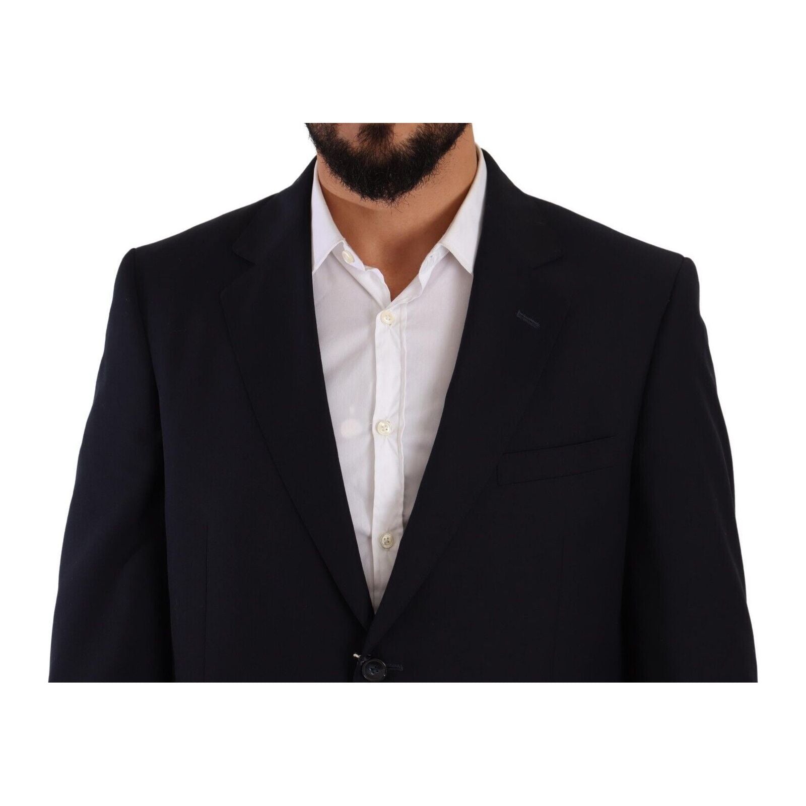 Domenico Tagliente Blue Wool Two-Piece Deconstructed Suit