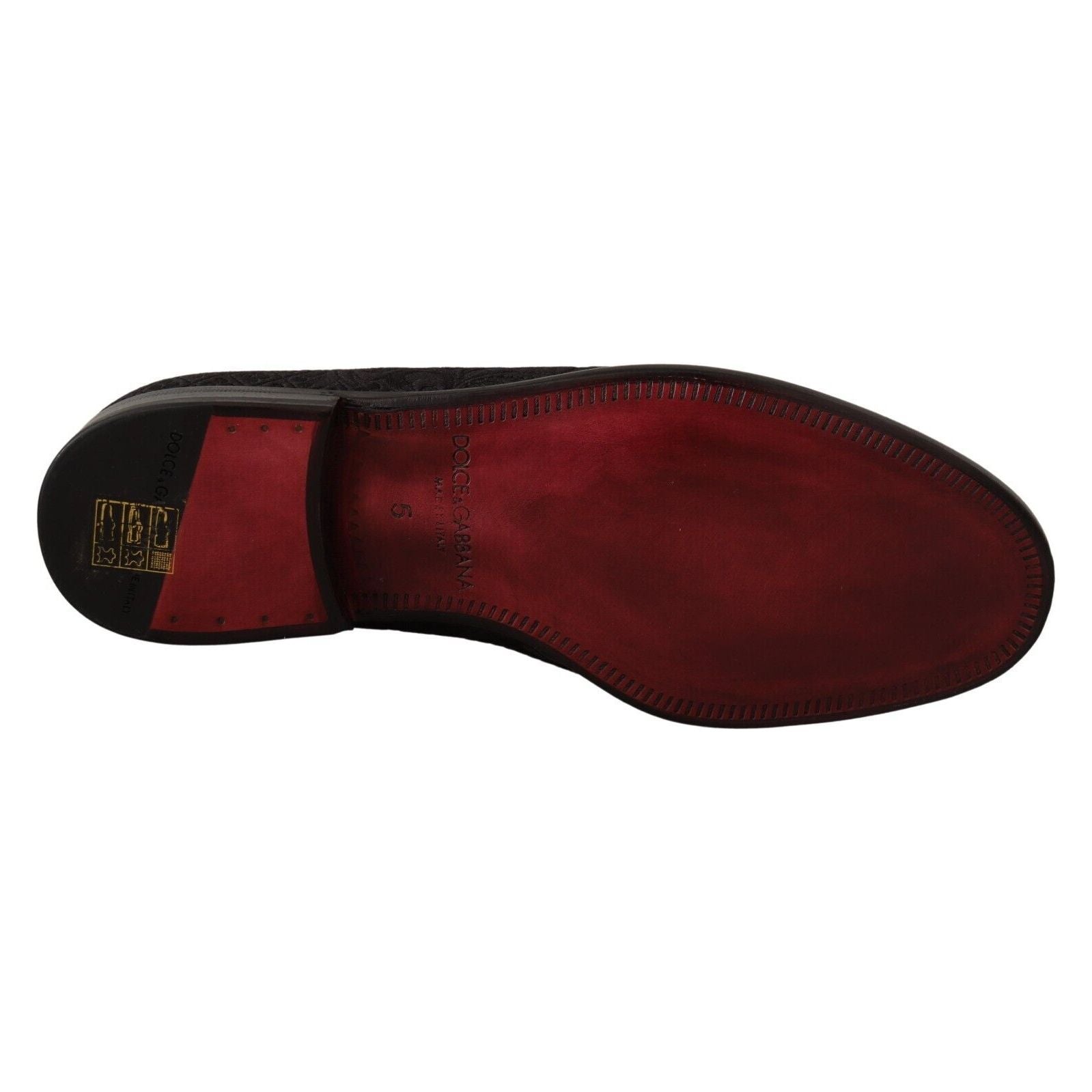 Dolce & Gabbana Black Floral Brocade Slippers for Elegance