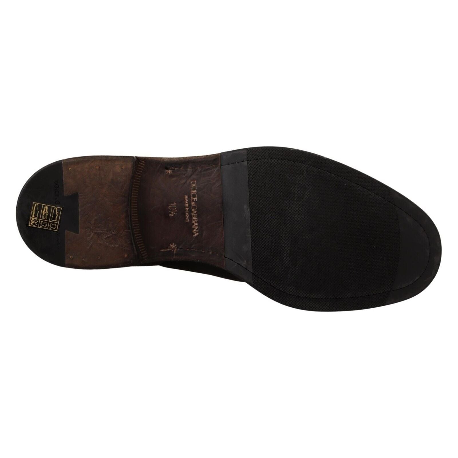 Dolce & Gabbana Black Leather Derby Formal Shoes