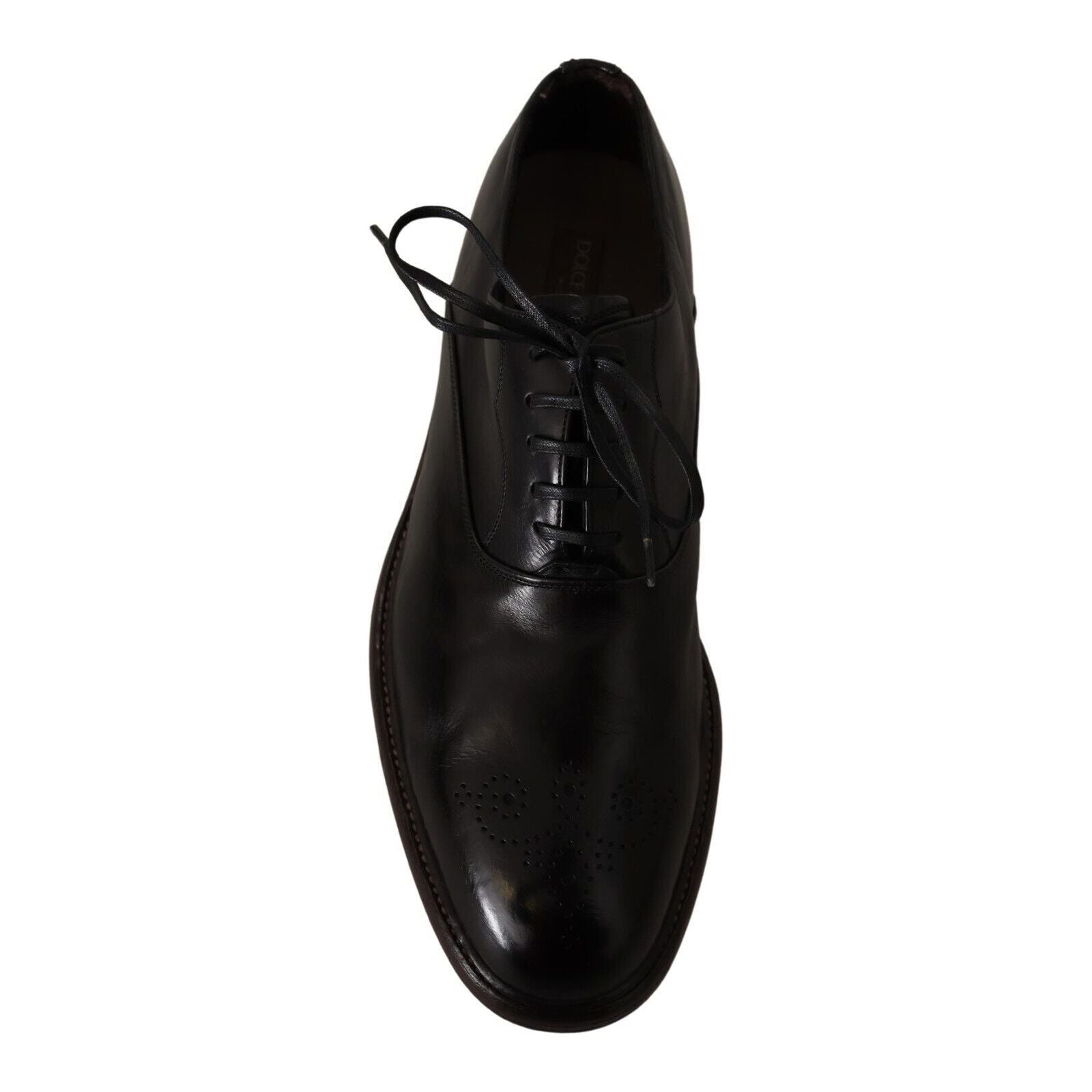 Dolce & Gabbana Black Leather Derby Formal Shoes