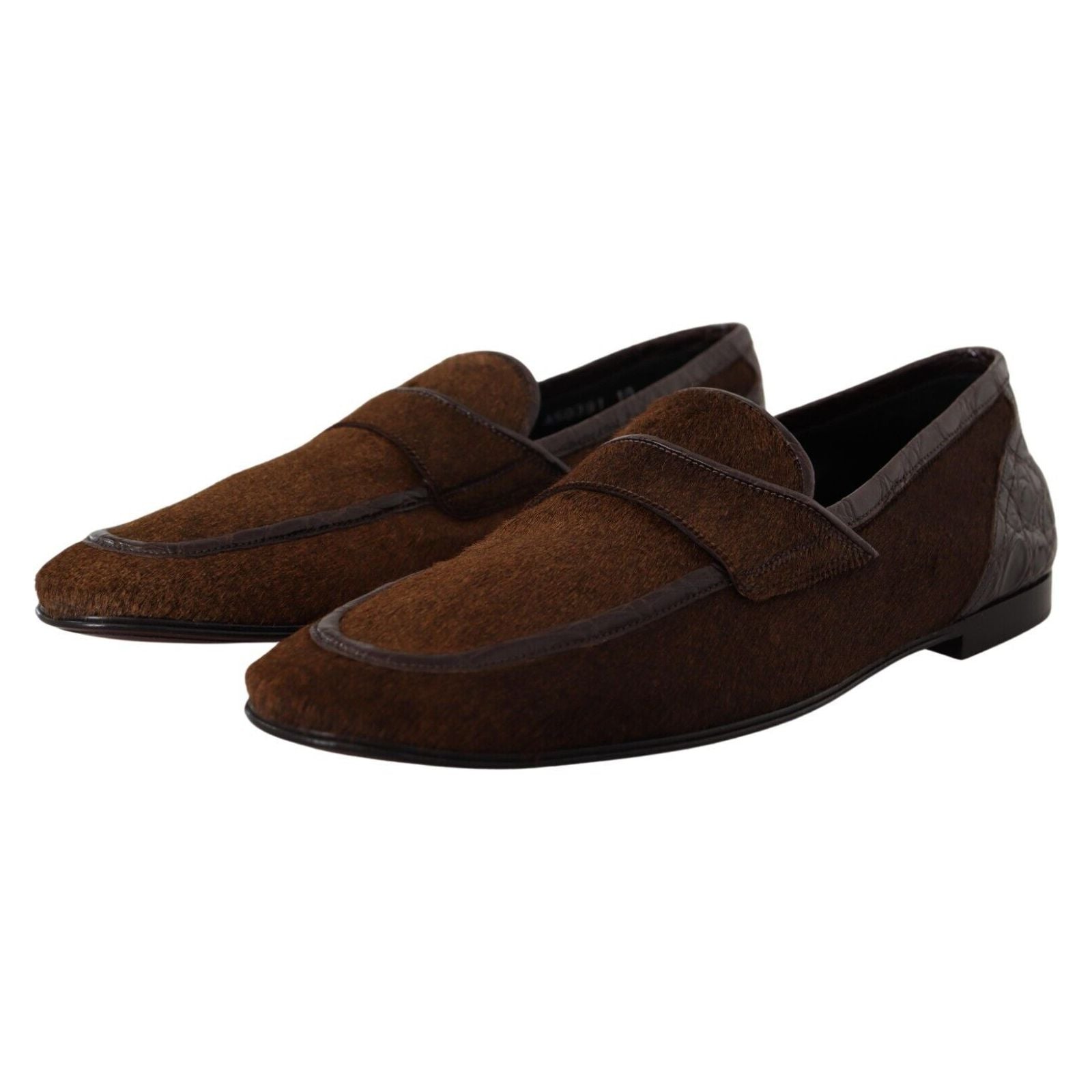 Dolce & Gabbana Green Caimano Leather Loafers