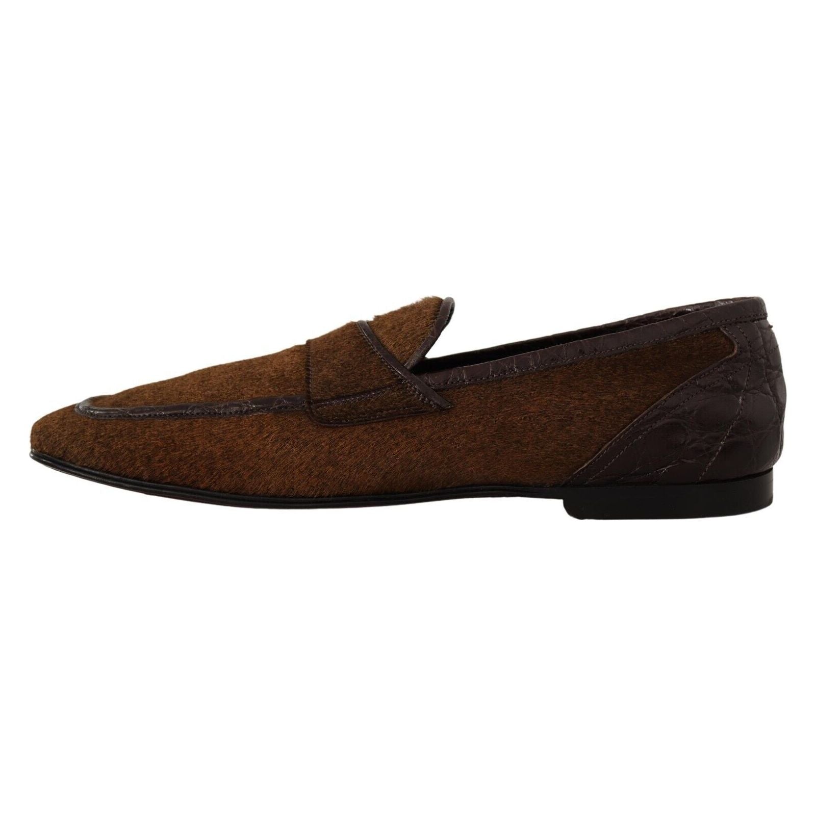 Dolce & Gabbana Green Caimano Leather Loafers