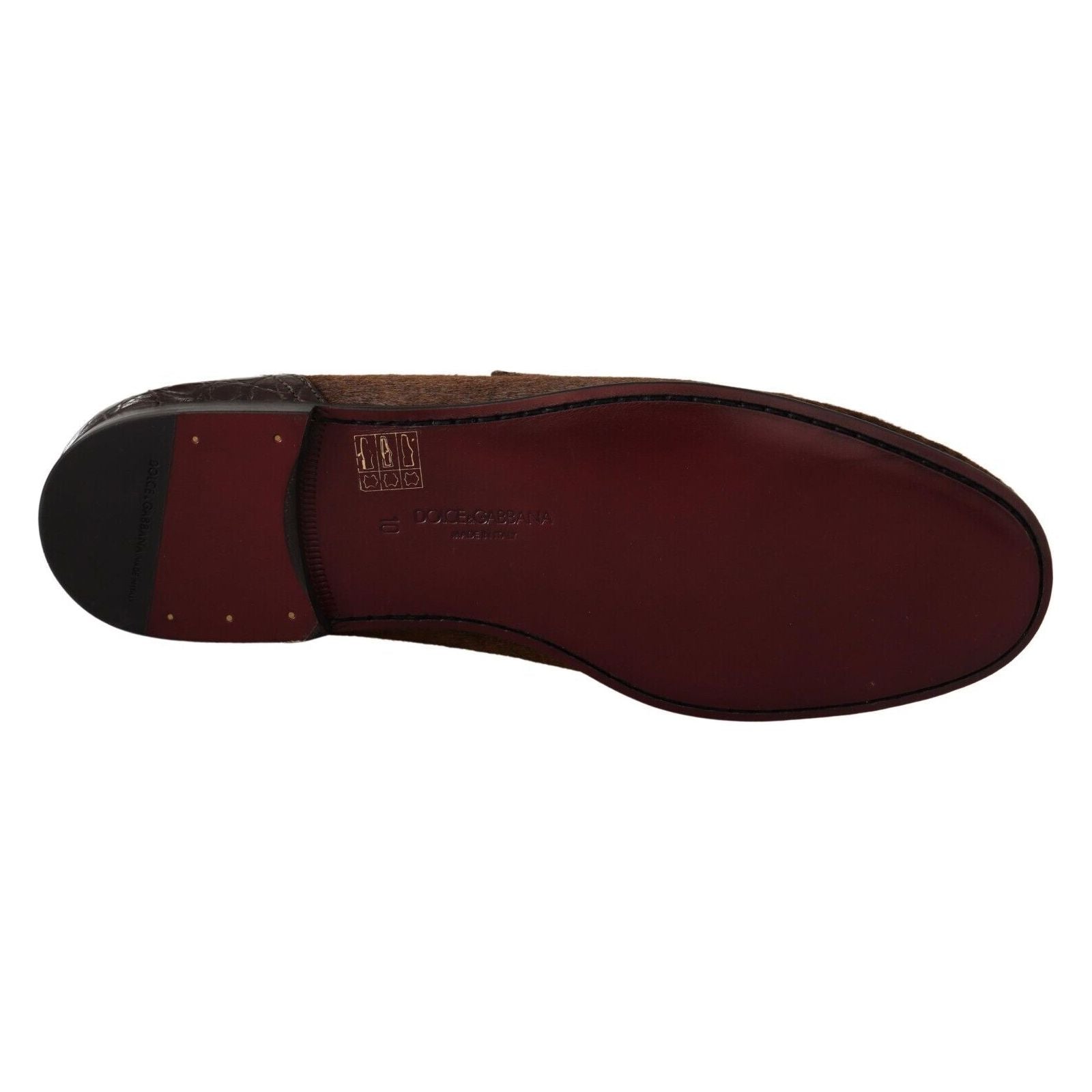 Dolce & Gabbana Green Caimano Leather Loafers