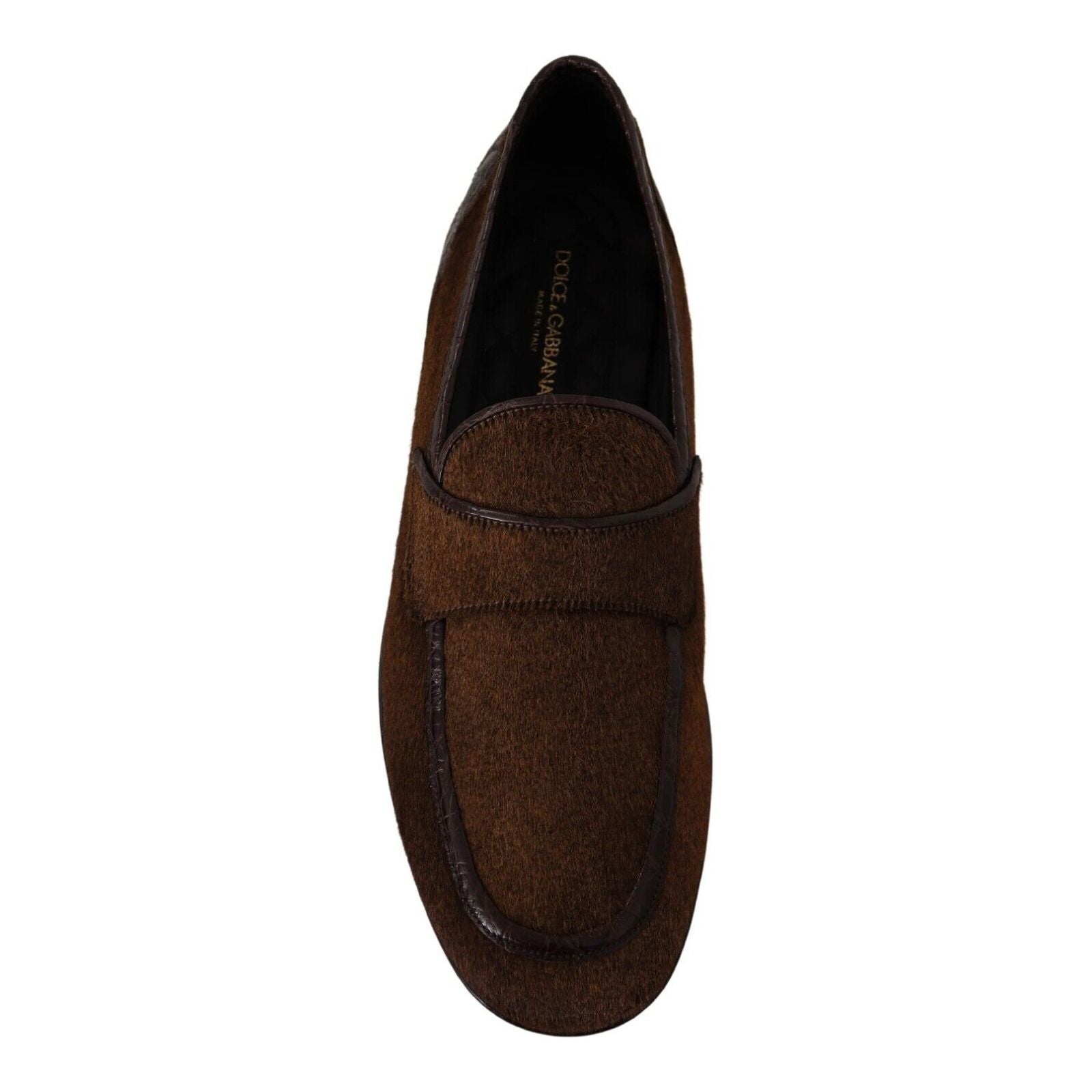 Dolce & Gabbana Green Caimano Leather Loafers