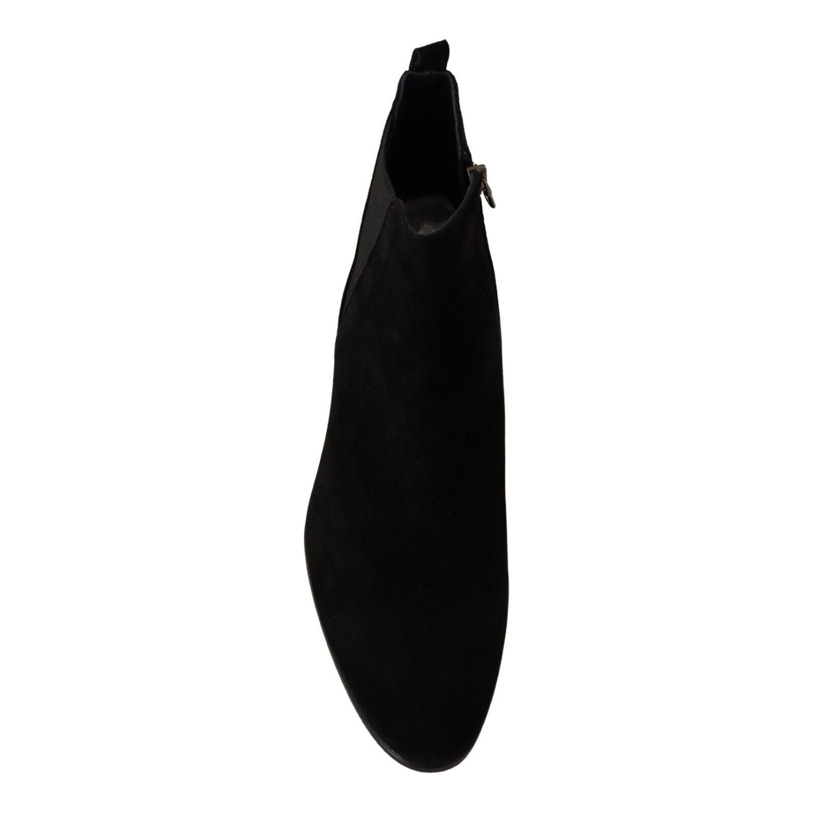 Dolce & Gabbana Black Elegant Suede Leather Chelsea Boots