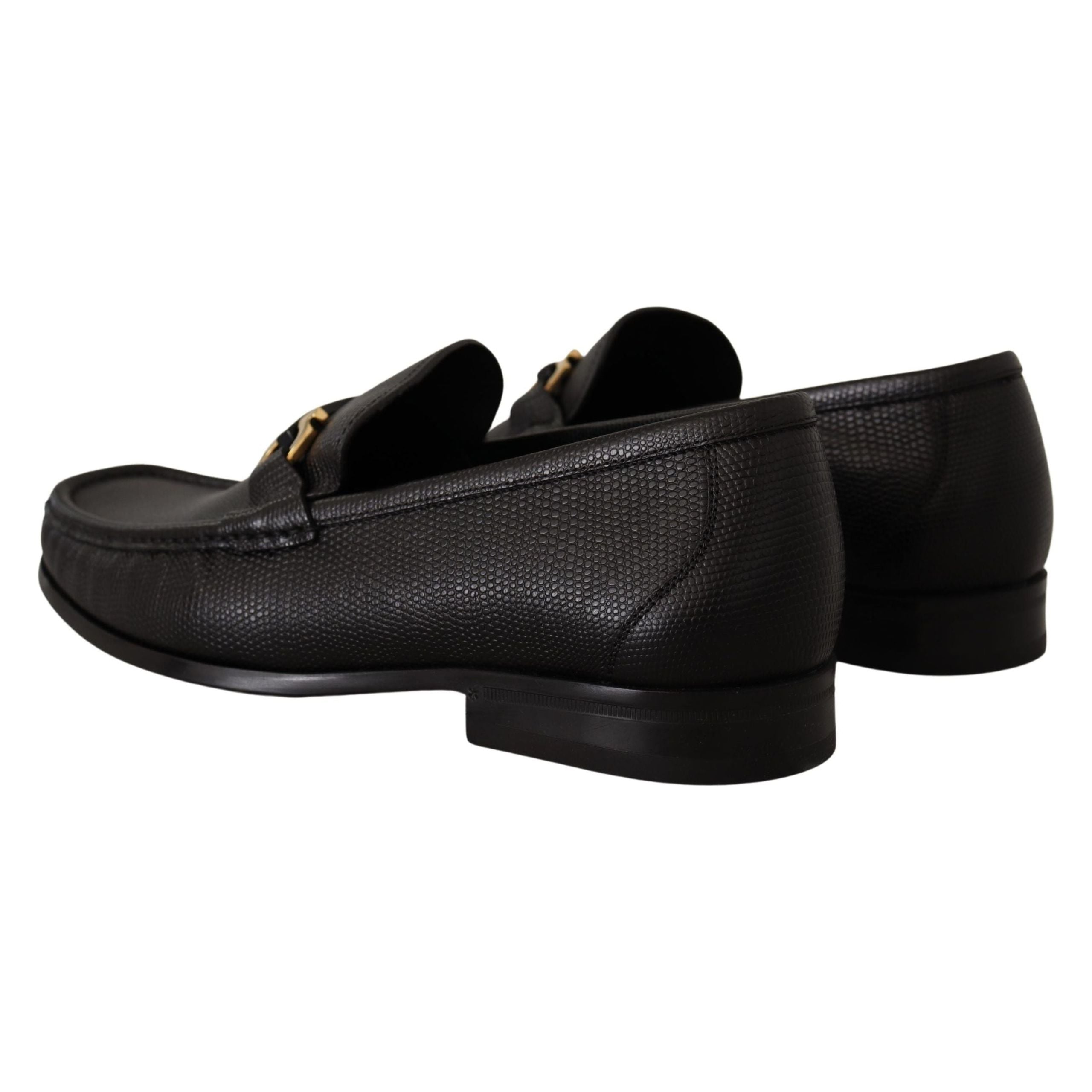 Salvatore Ferragamo Black Calf Leather Loafers