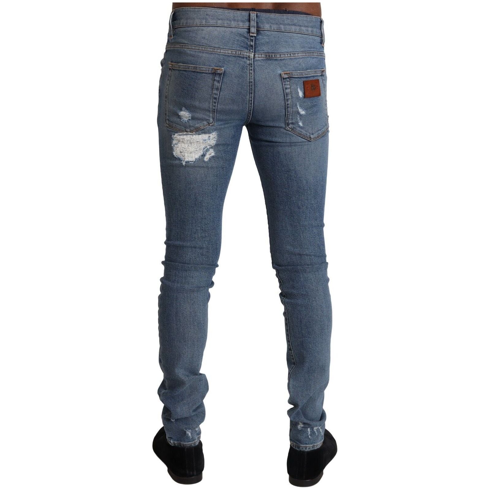 Dolce & Gabbana Light Blue Cotton Denim Pants
