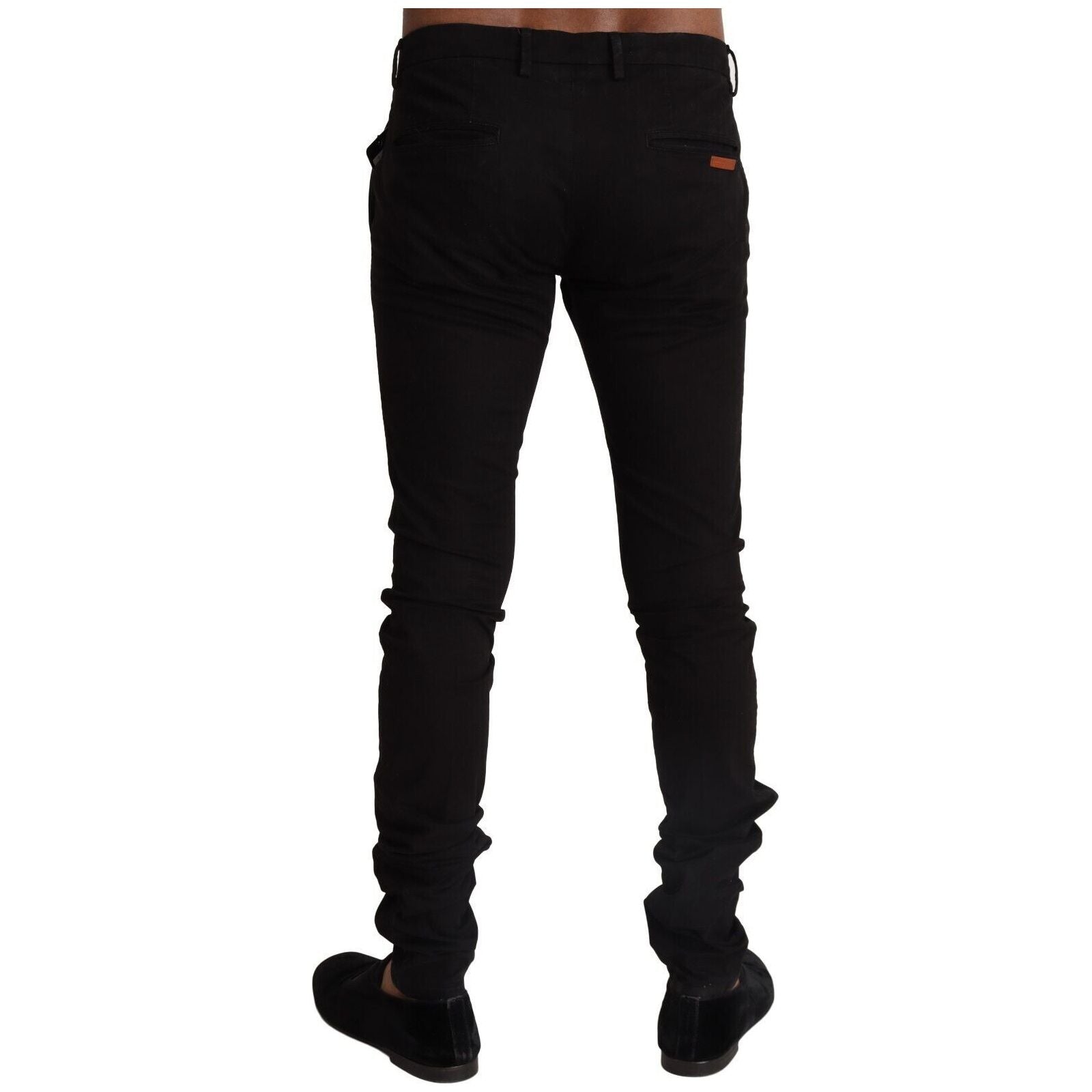 Dolce & Gabbana Black Cotton Blend Slim Fit Pants Experience