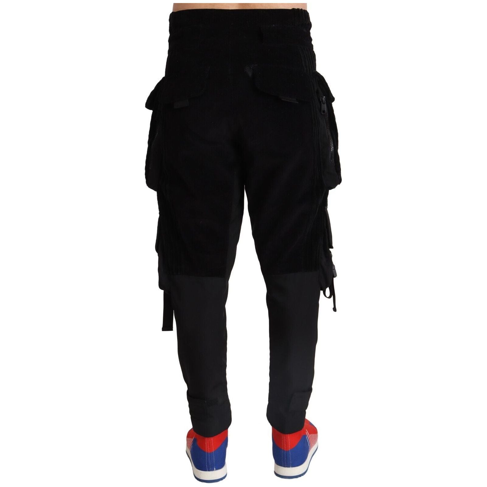 Dolce & Gabbana Black Cargo Corduroy Pants