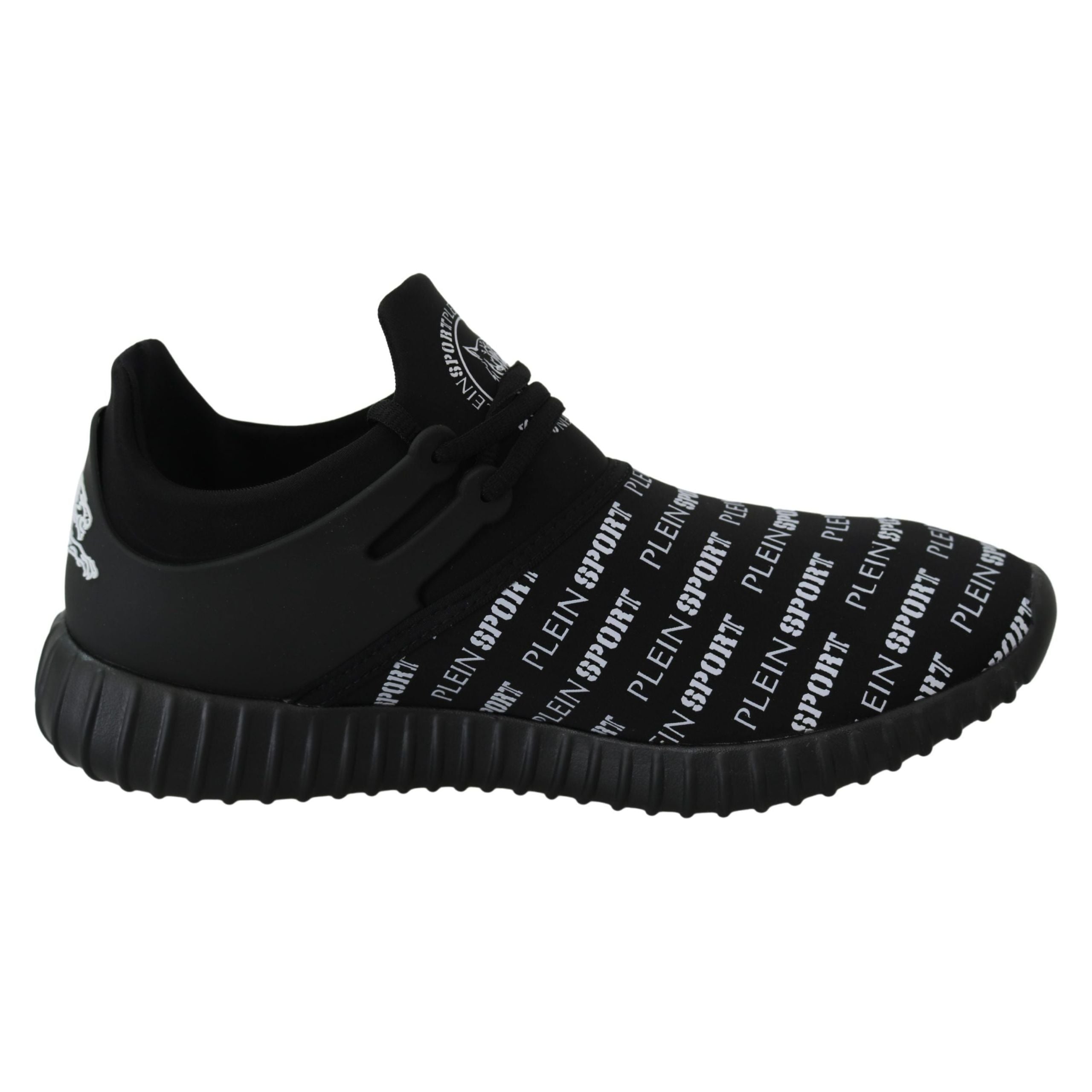 Plein Sport Chic Black Leather Runner Henry Sport Sneakers Luxury